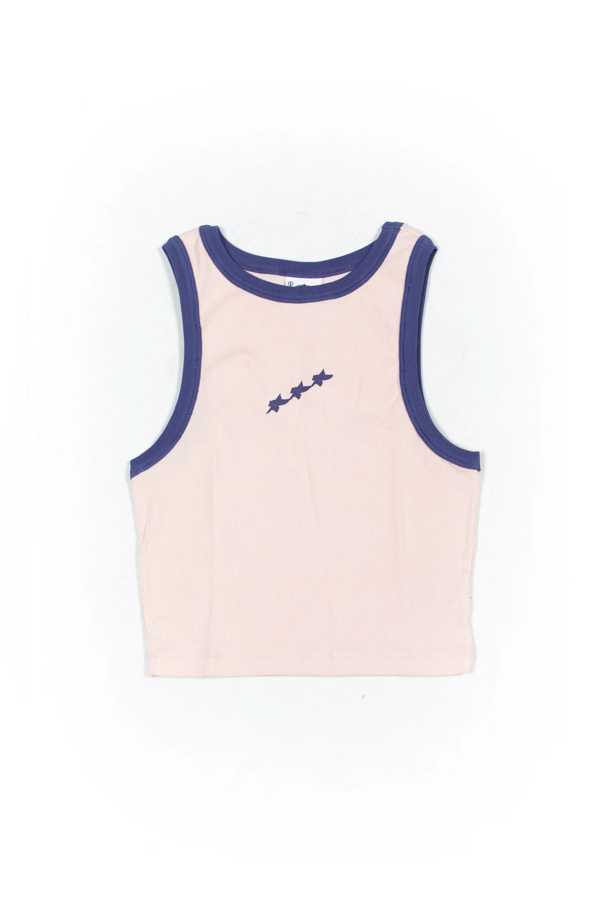 Happylifeshops Woman 3 Stars Rib Tank Washed Rose