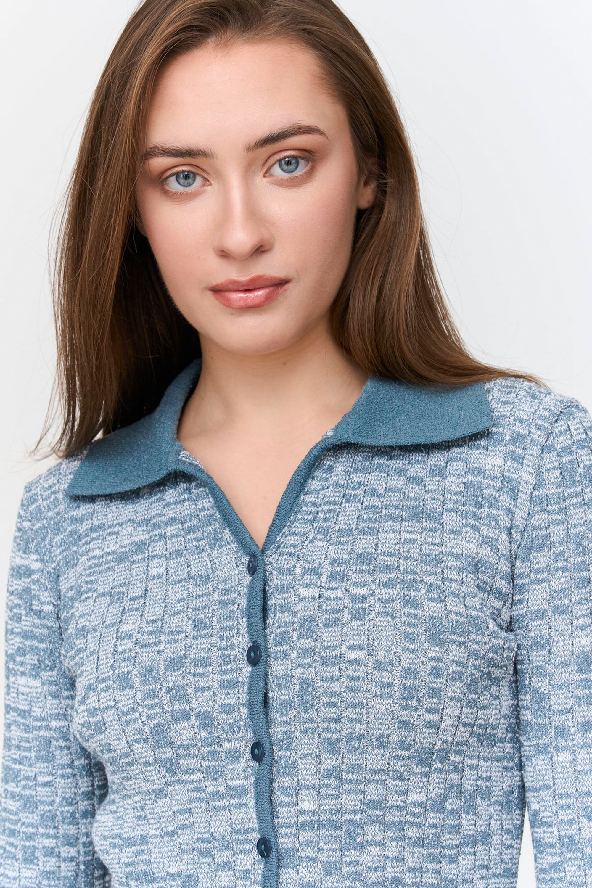 24 Colours Happylifeshops marled knit cardigan relaxed fit soft texture