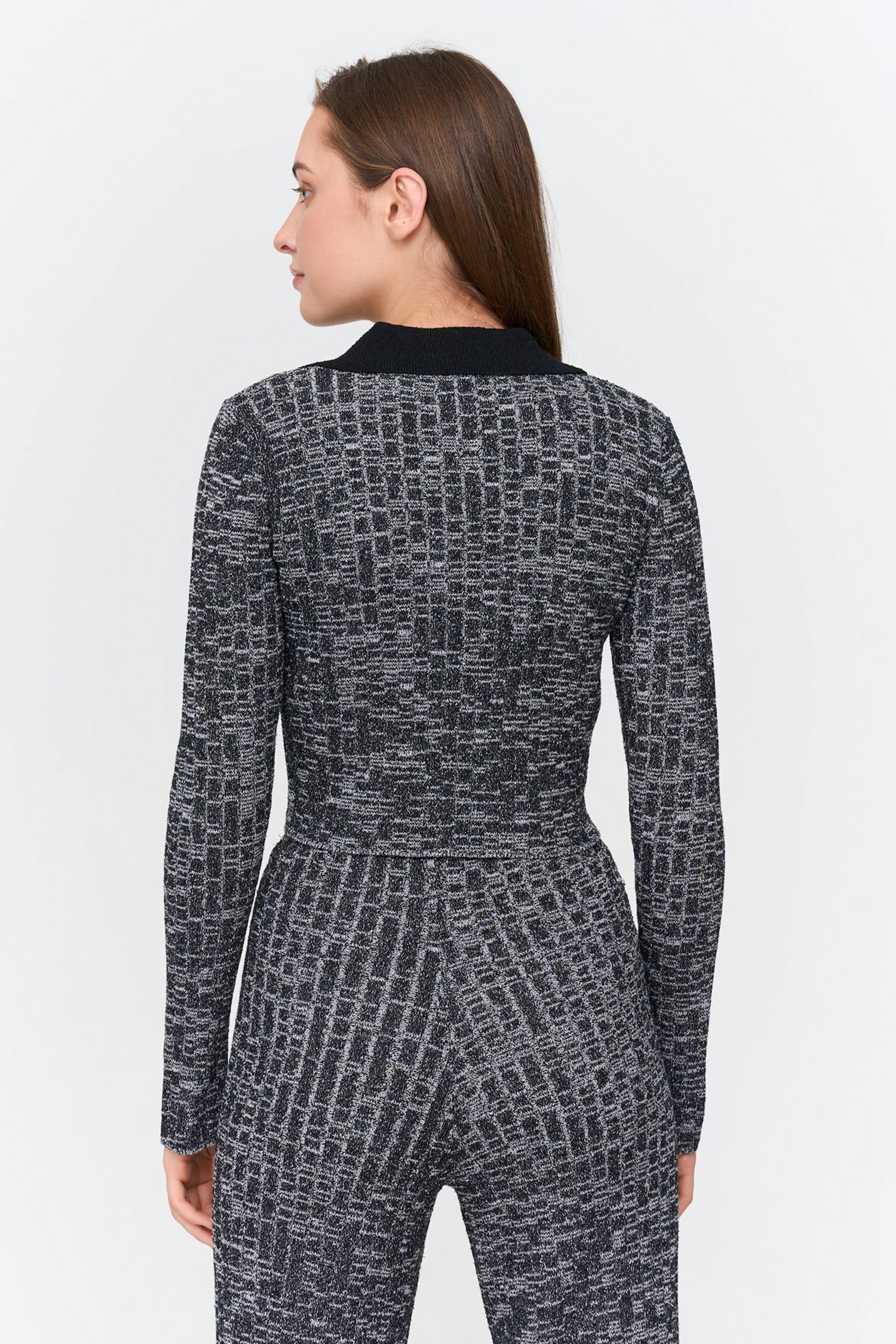 24 Colours Happylifeshops marled cardigan relaxed drape textured knit style