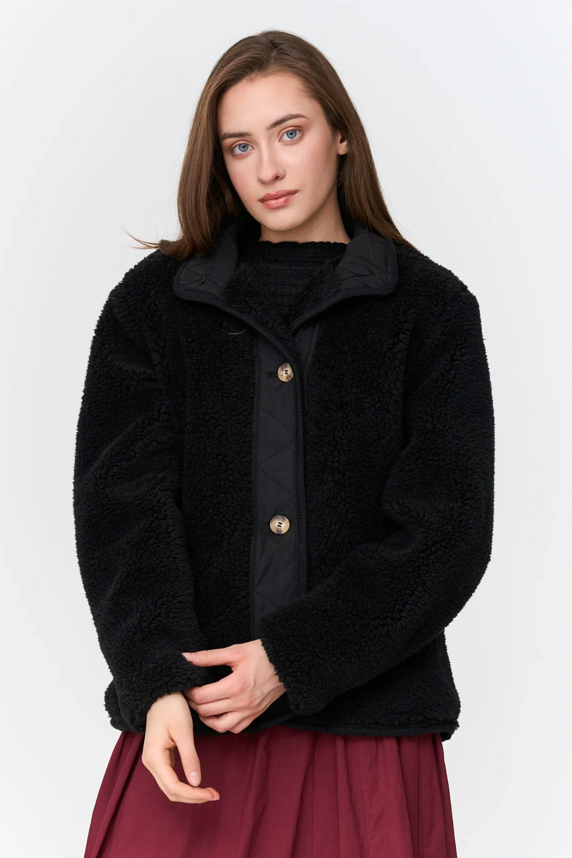 24 Colours Happylifeshops sherpa jacket teddy texture cozy relaxed fit