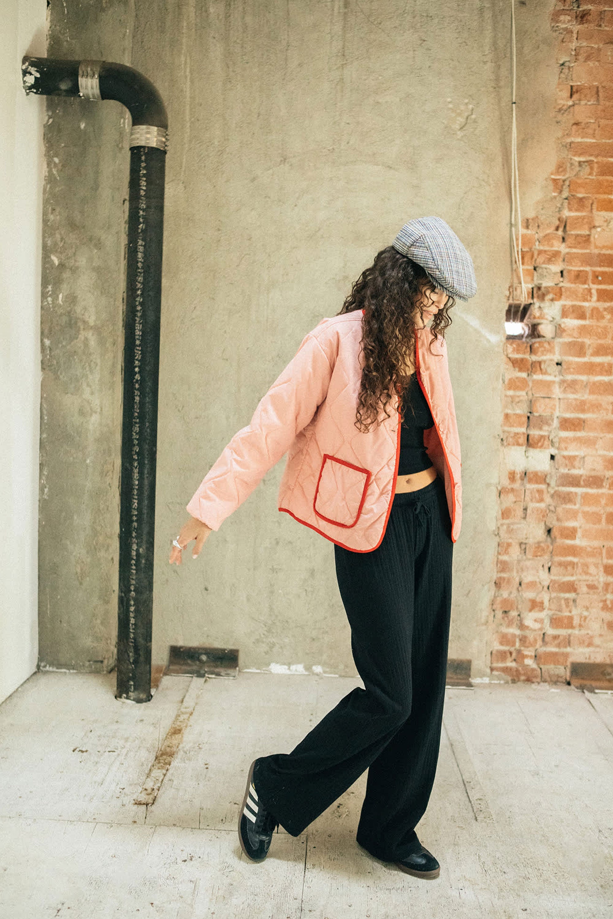 Happylifeshops Woman Jacket Brixton Delilah Quilted Mellow Rose