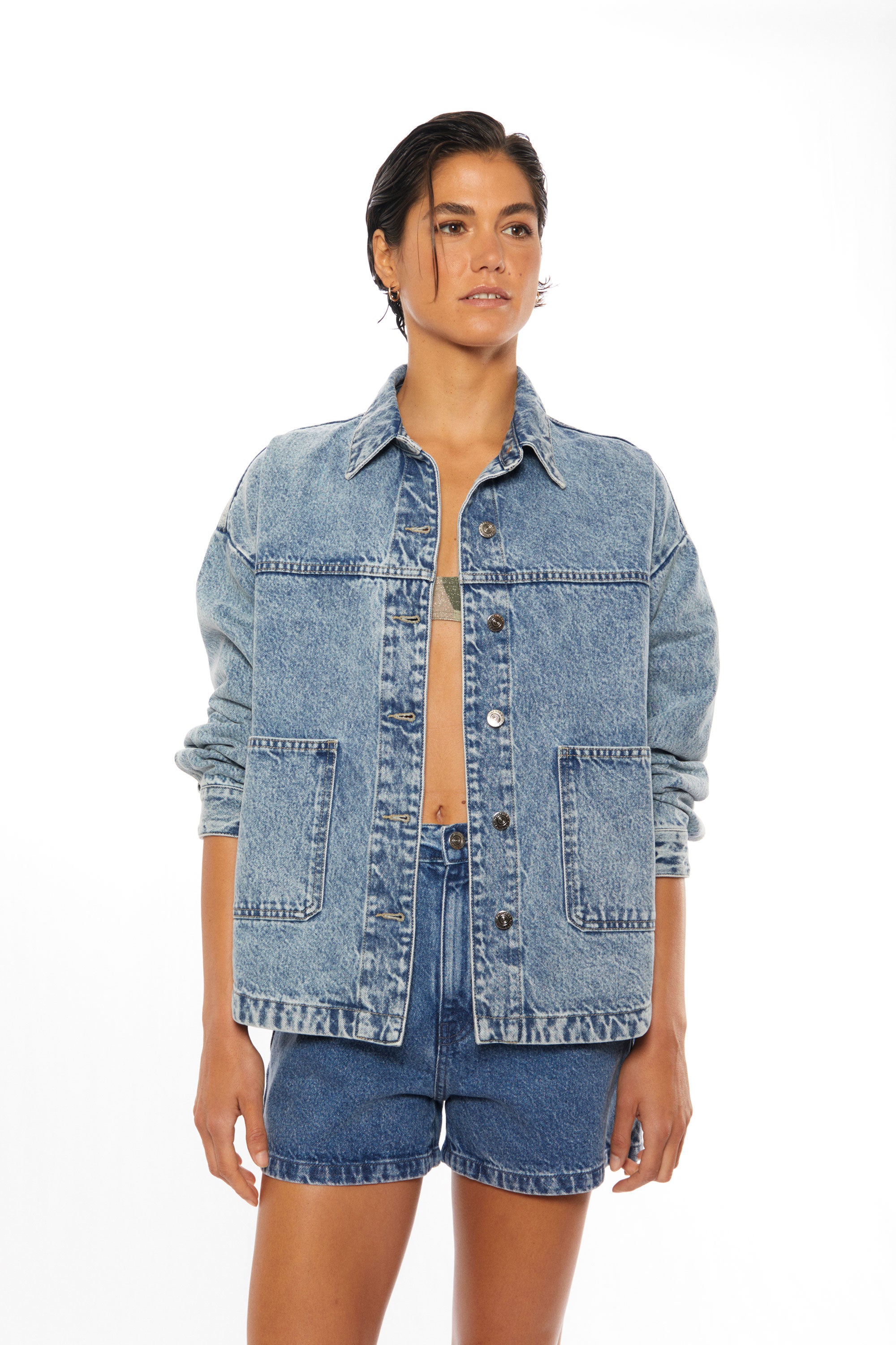 Happylifeshops Woman Jacket Denim Jacket Denim