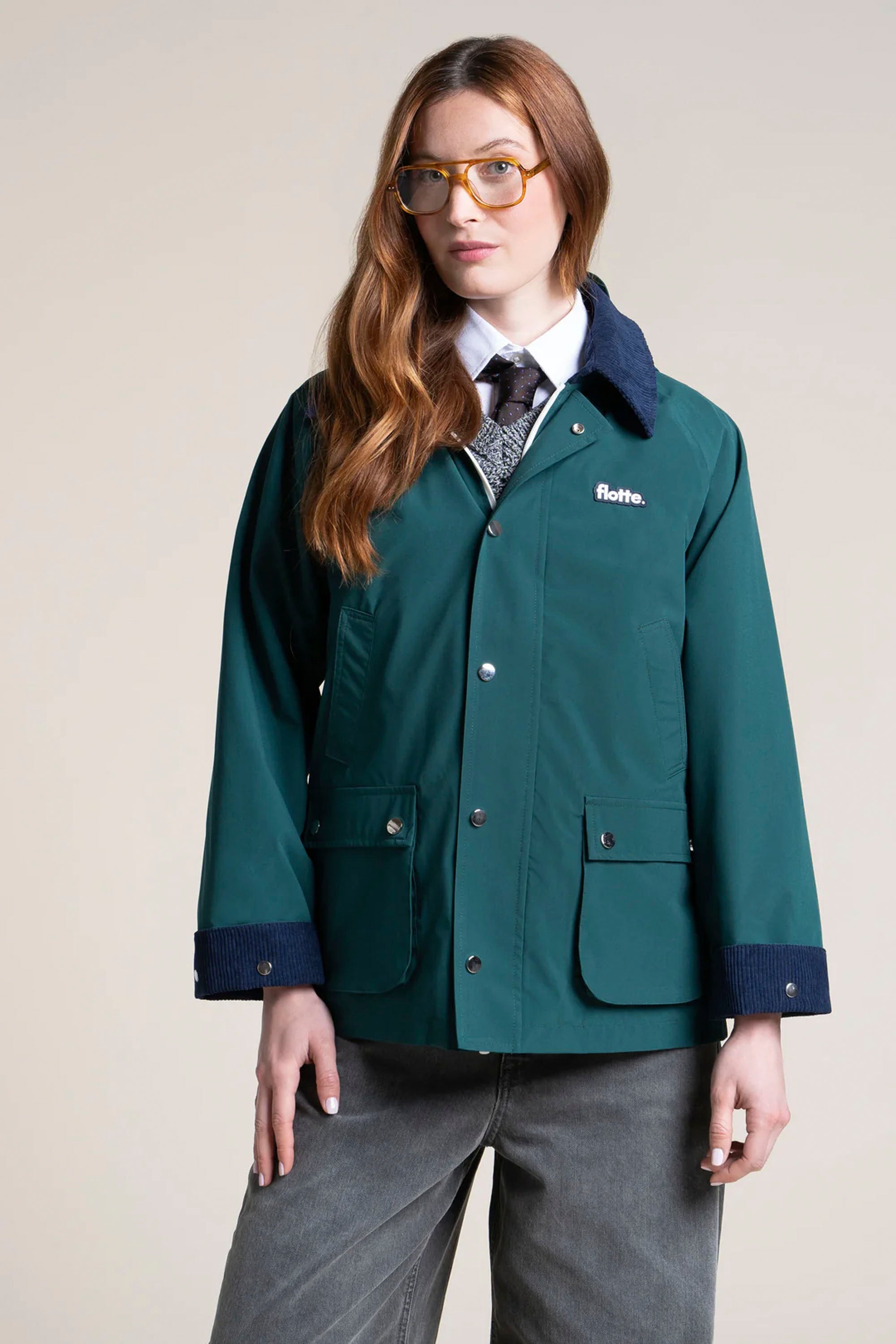 Happylifeshops Flotte women’s waterproof raincoat in Sapin Indigo