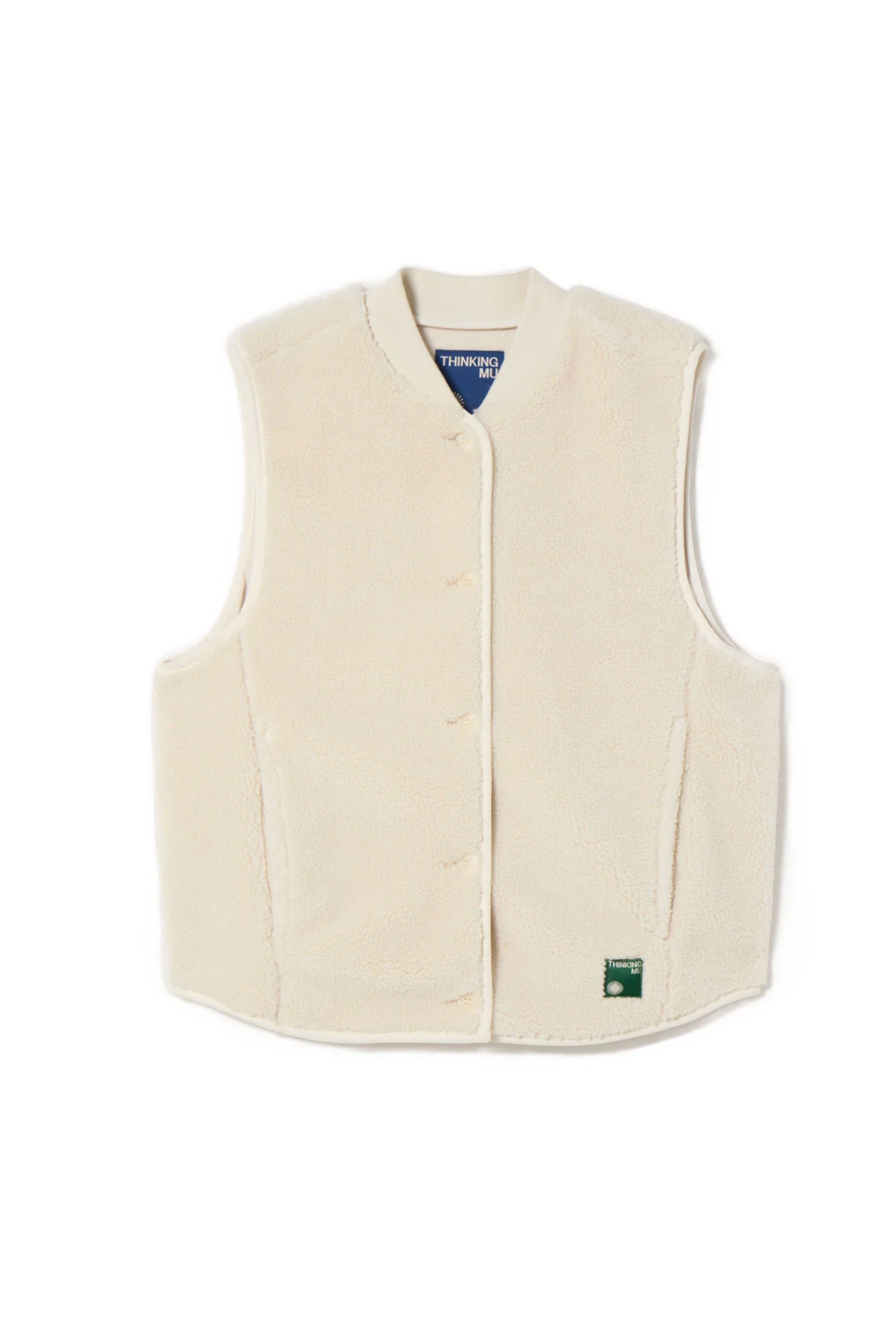 Happylifeshops Woman Jacket Thinking Mu Ivory Jay Vest Ecru