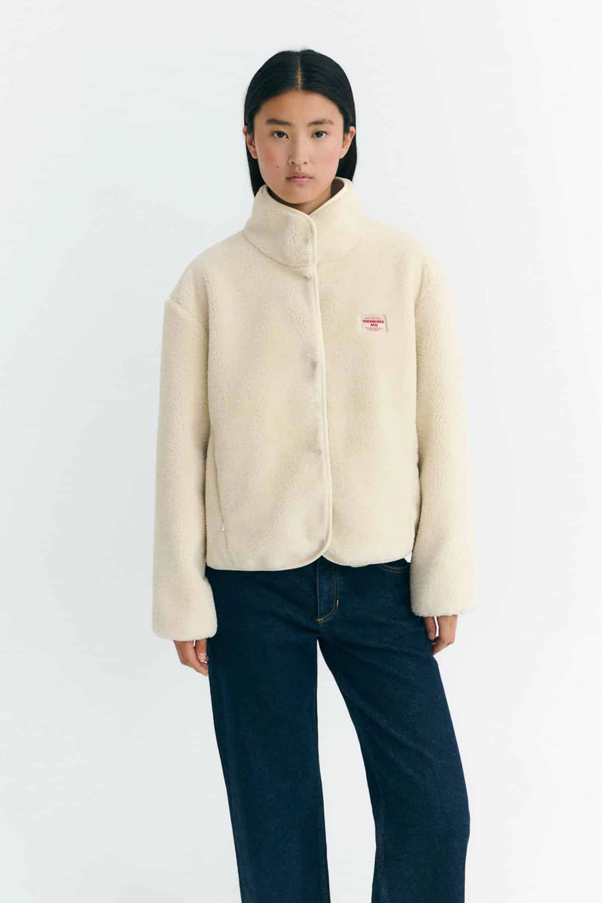 Happylifeshops Woman Jacket Thinking Mu Ivory Kourtney Ecru