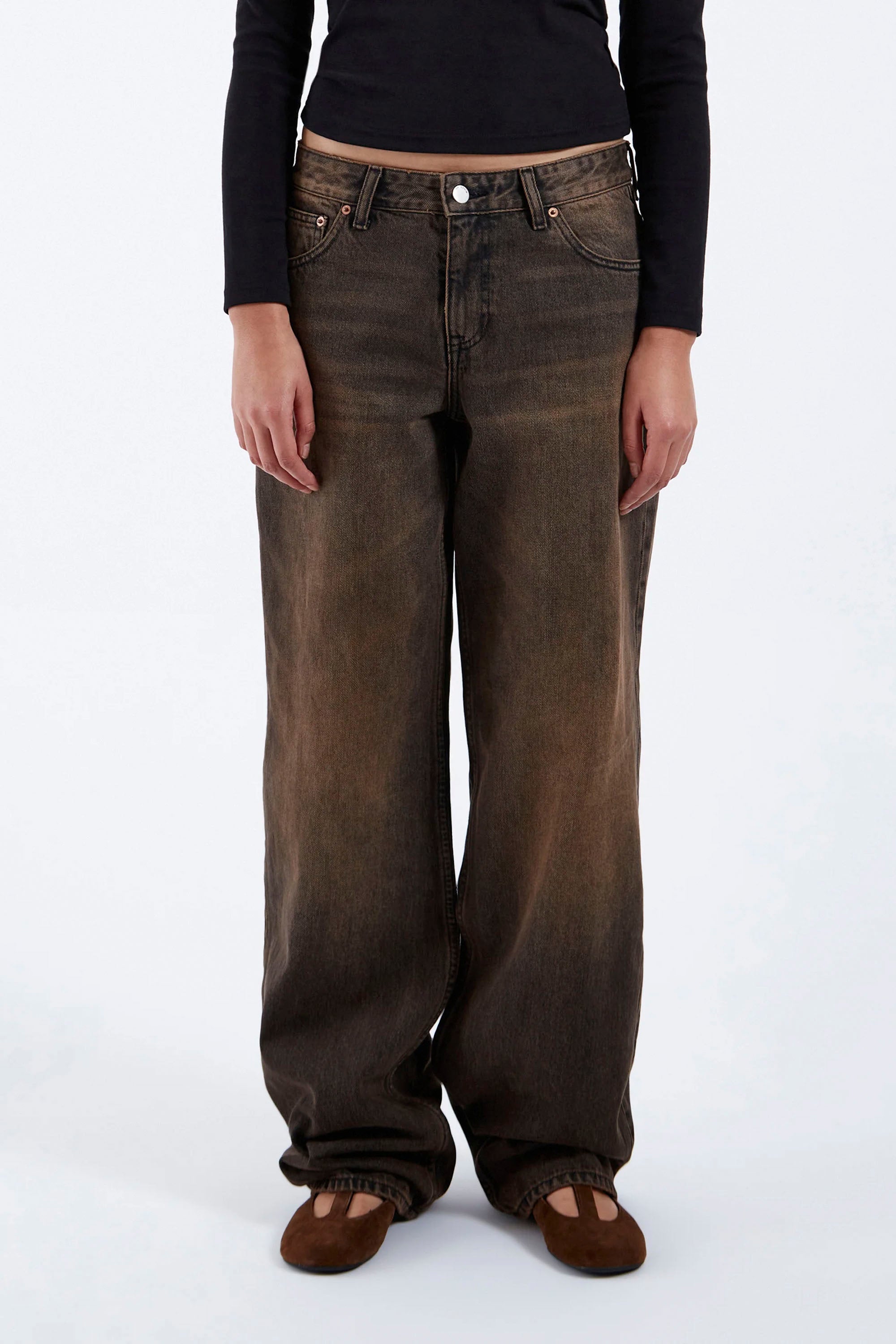 Happylifeshops Dr. Denim wide leg jeans in Brown Used