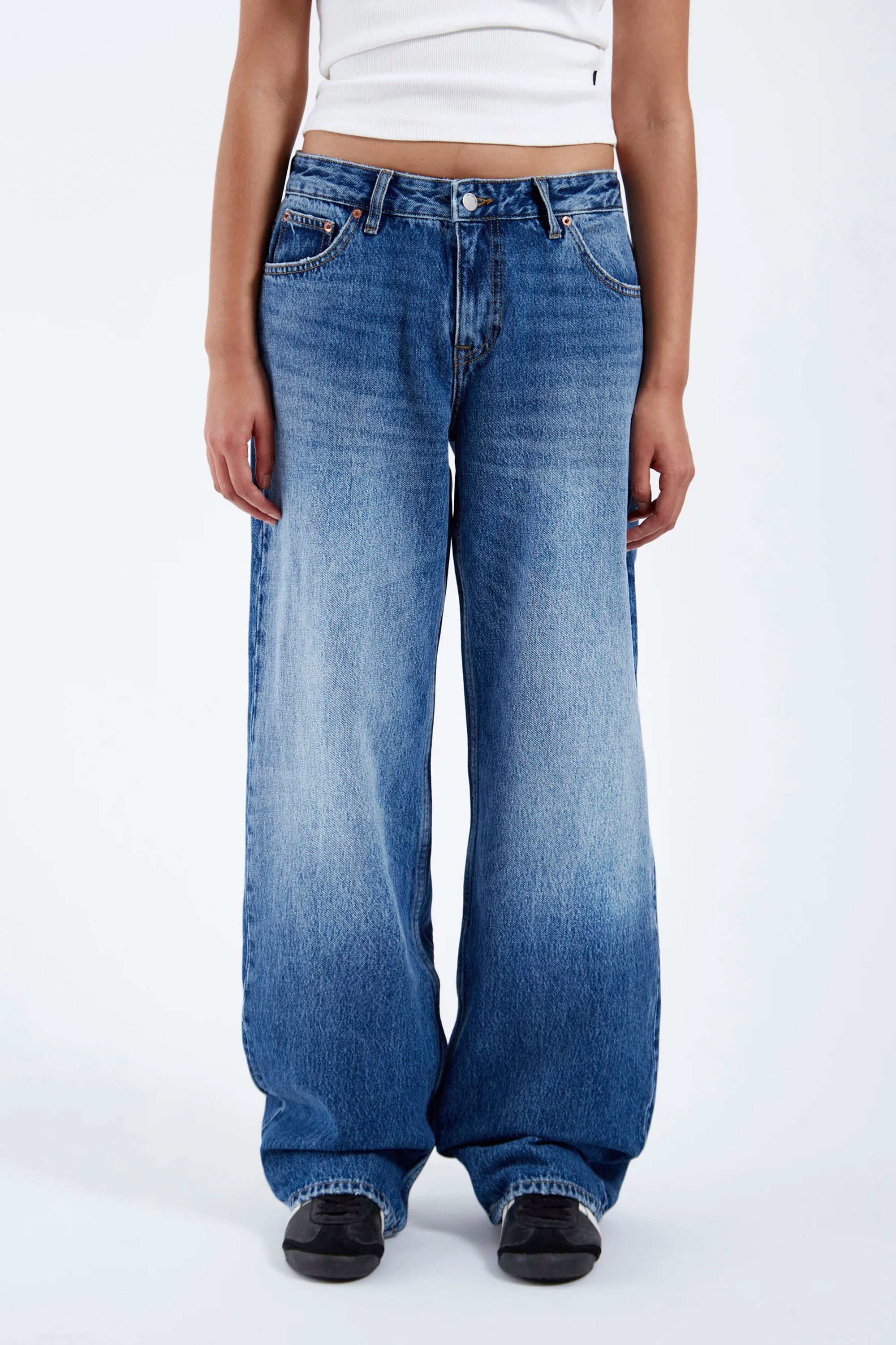 Happylifeshops Dr. Denim wide-leg jeans in mid fade