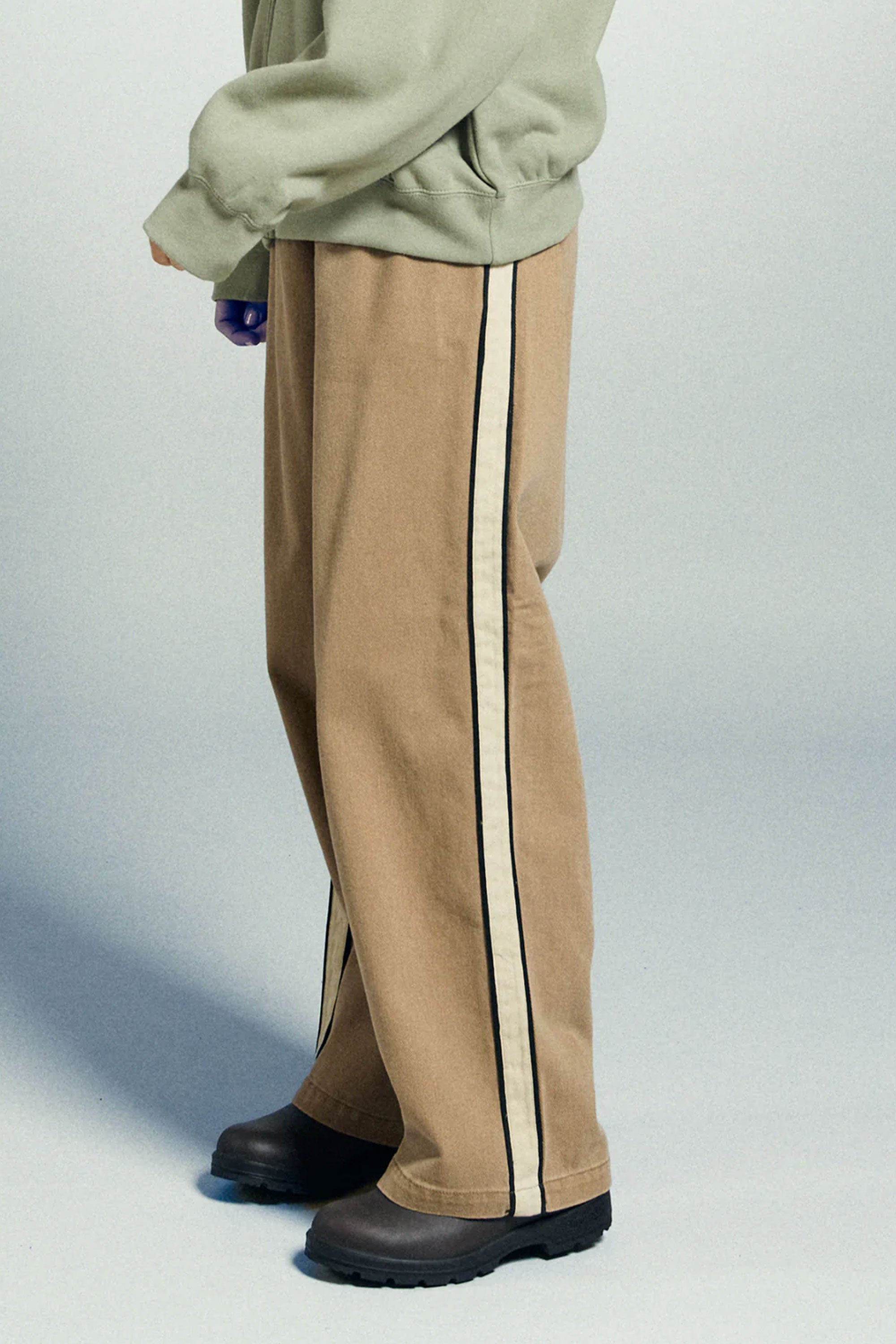 Obey brown side-stripe cotton sweatpants Happylifeshops 