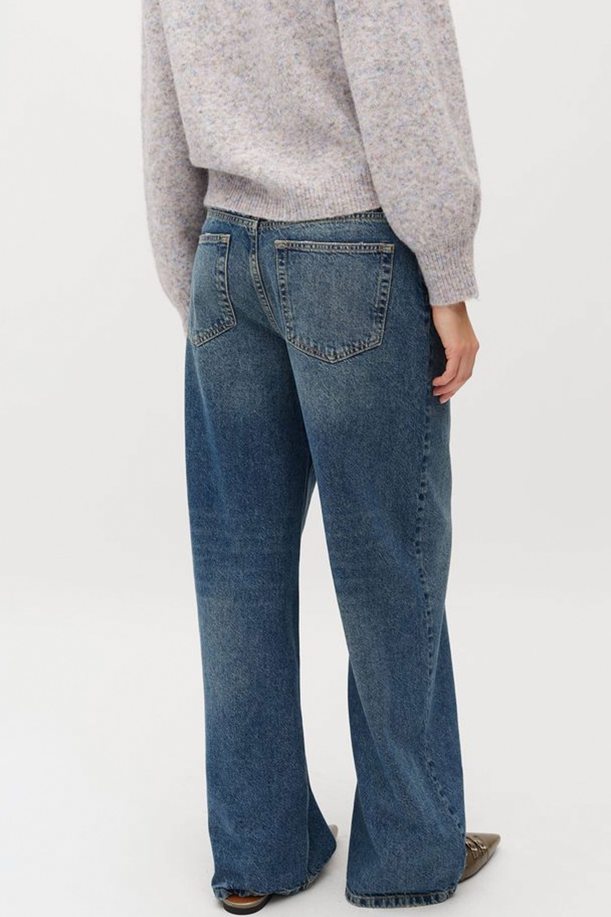 Happylifeshops Woman Pant mbyM Jeromi Denim Washed Blue Jay