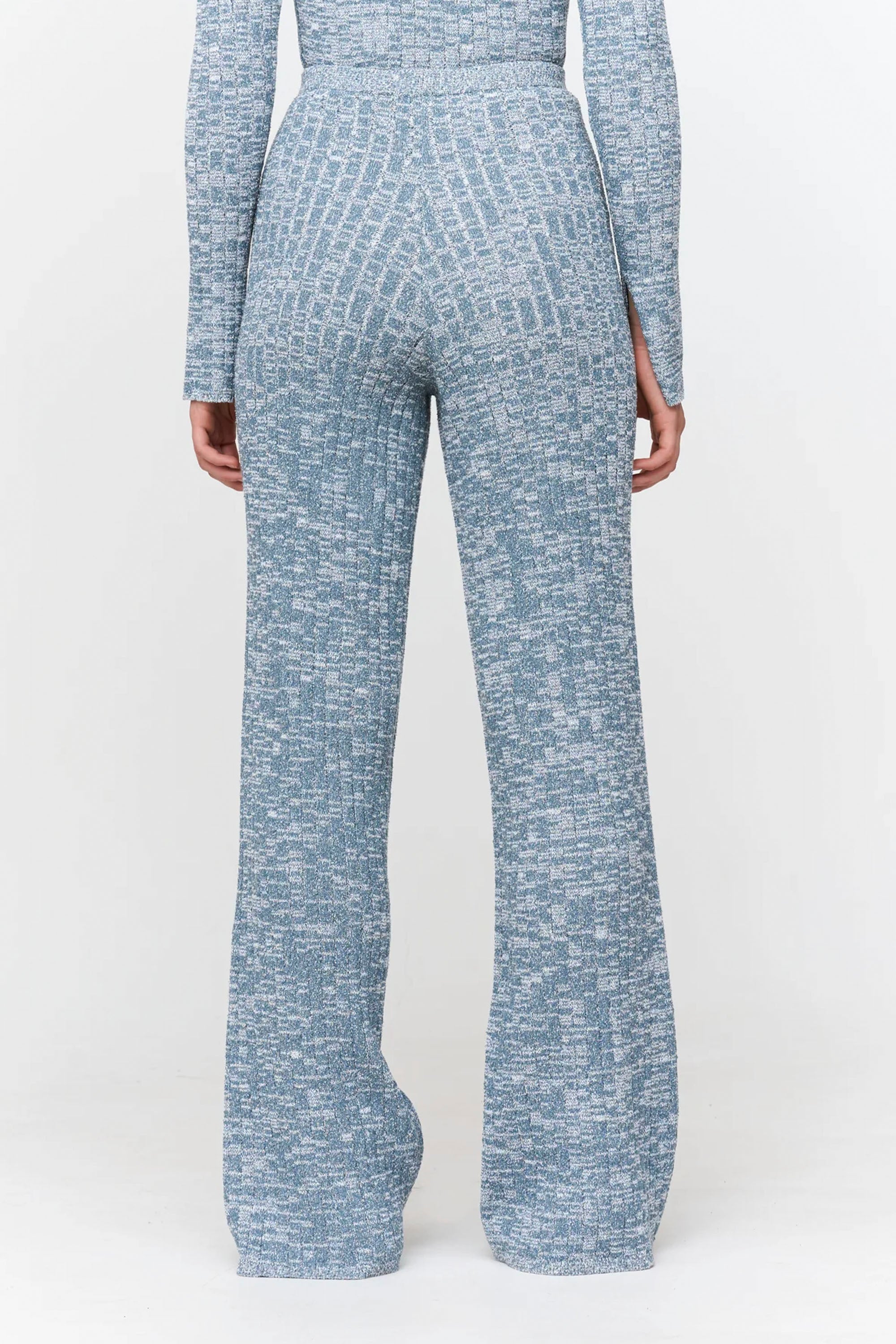 24 Colours Happylifeshops melange relaxed trousers soft texture relaxed fit