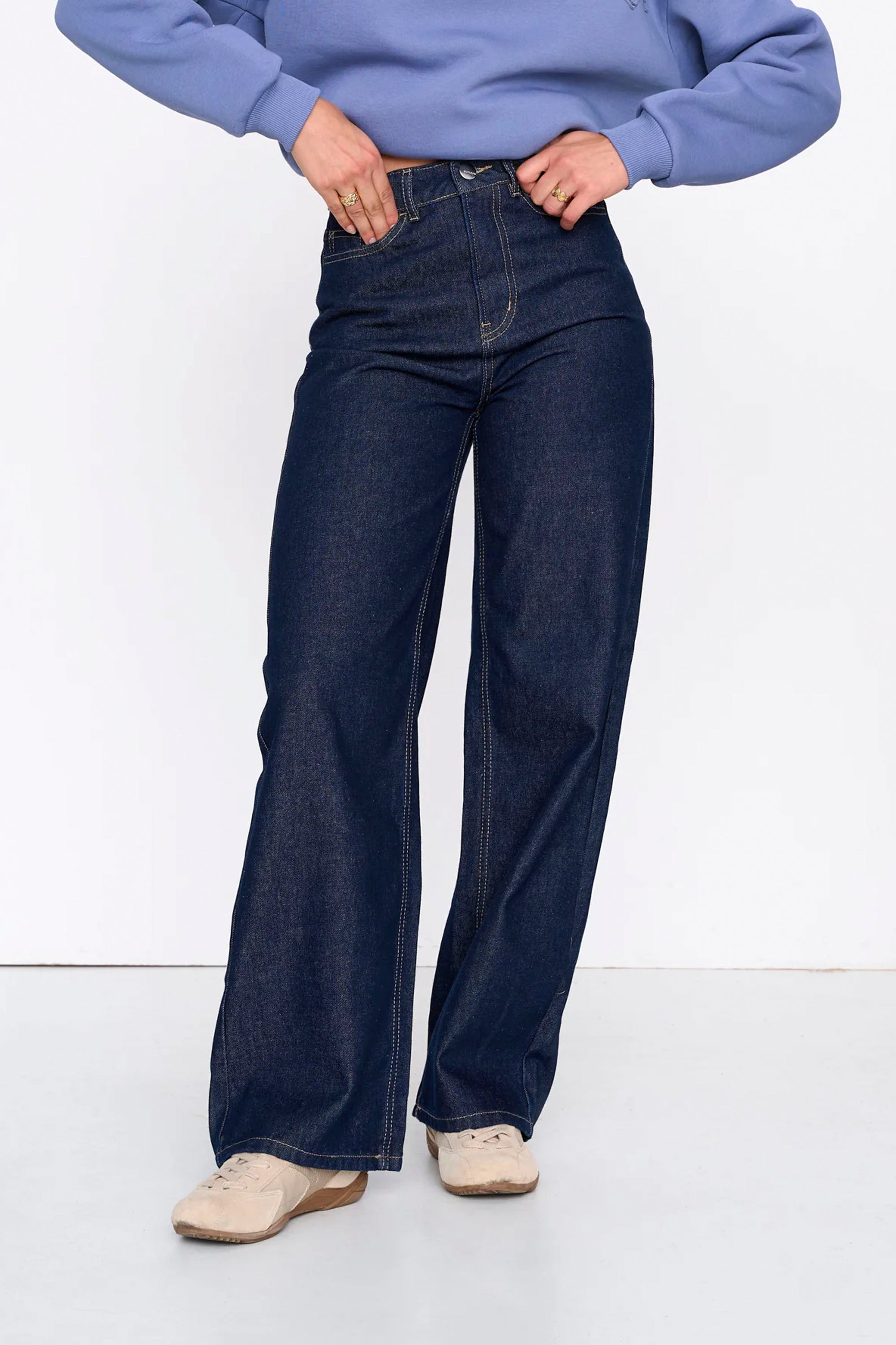 24 Colours Happylifeshops soft blue straight-leg jeans relaxed fit