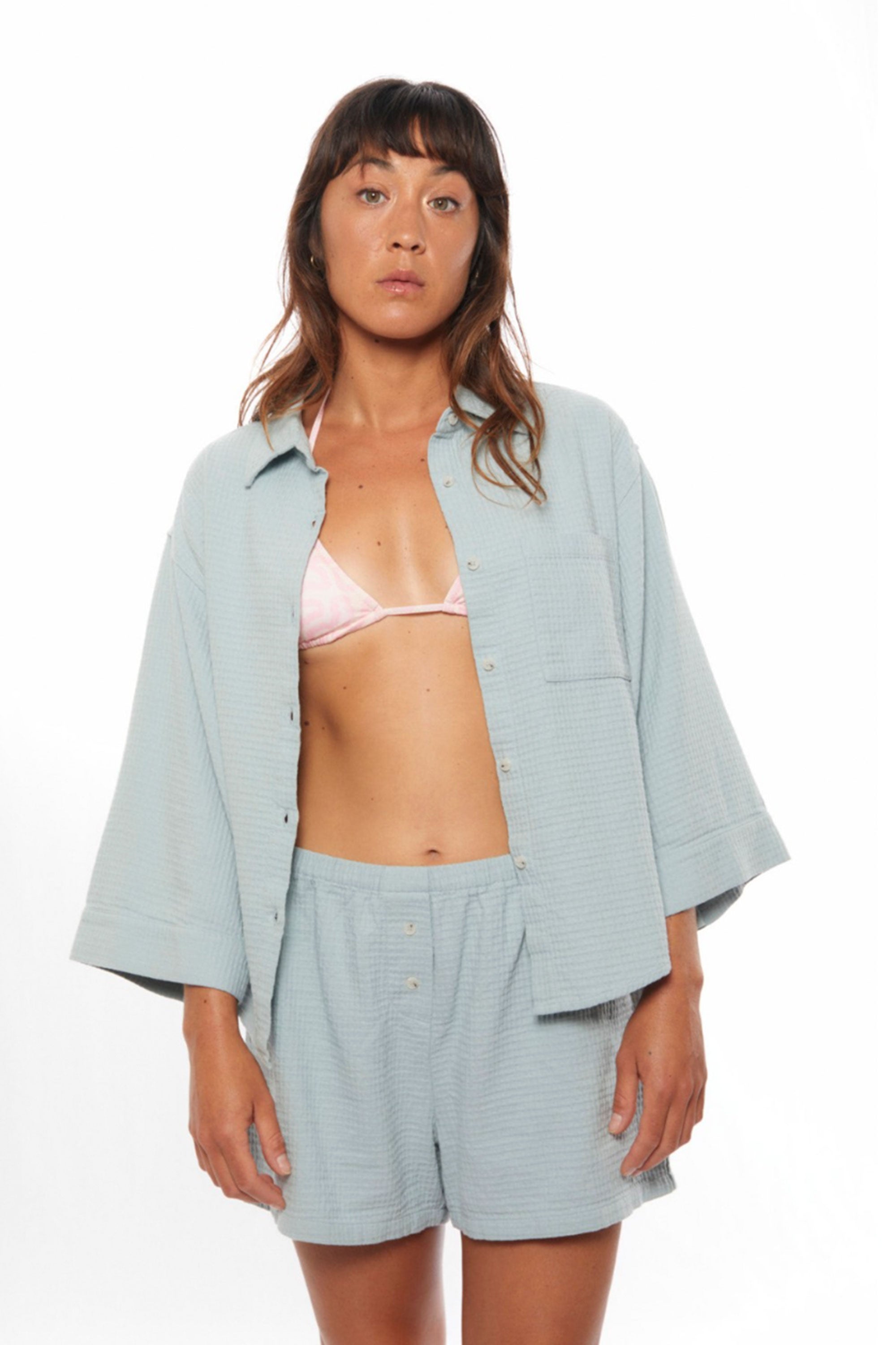 Happylifeshops Woman Shirt Pukas Clothing Linen Shirt Arona