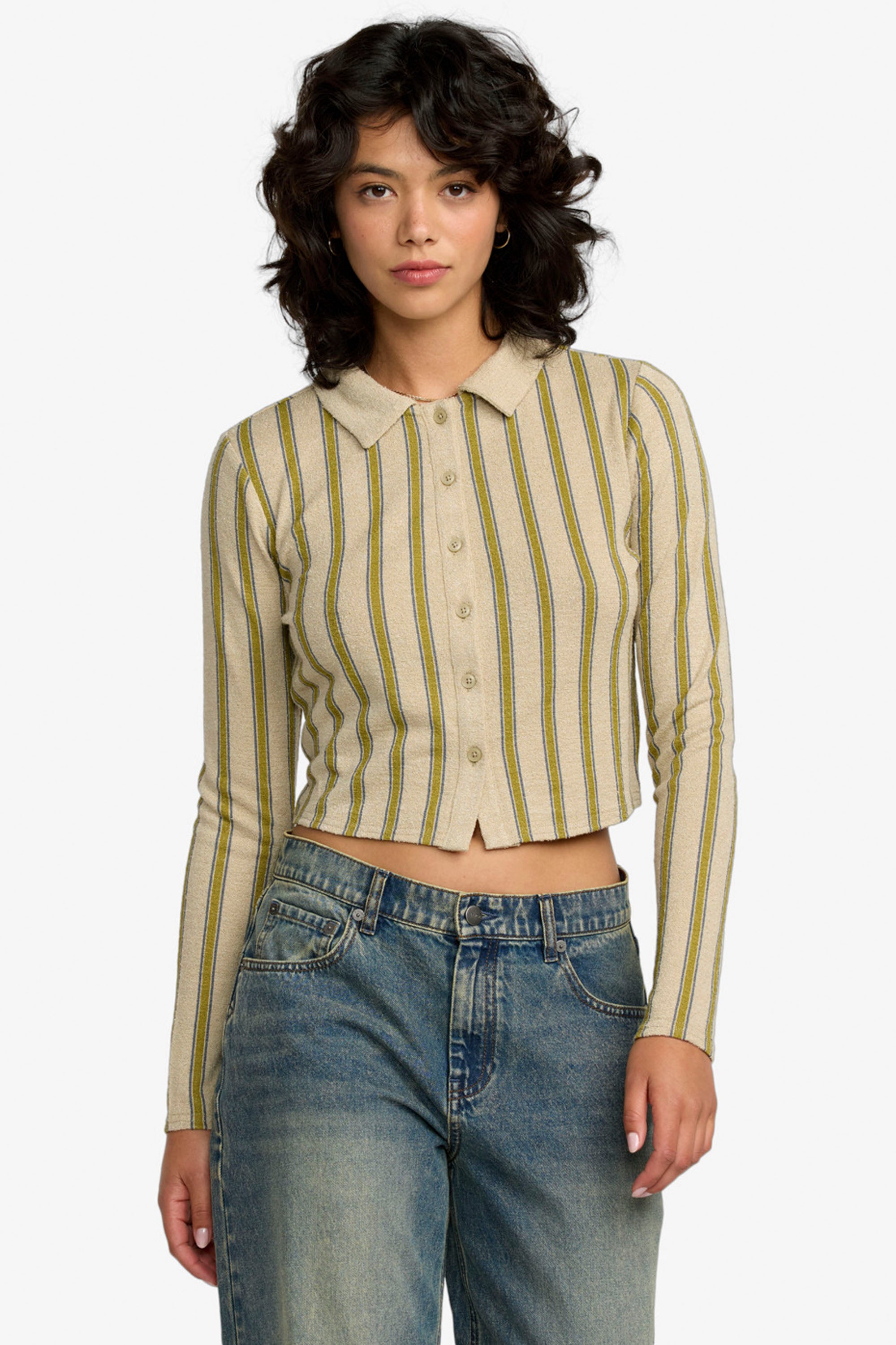 Happylifeshops RVCA women’s long sleeve crop top