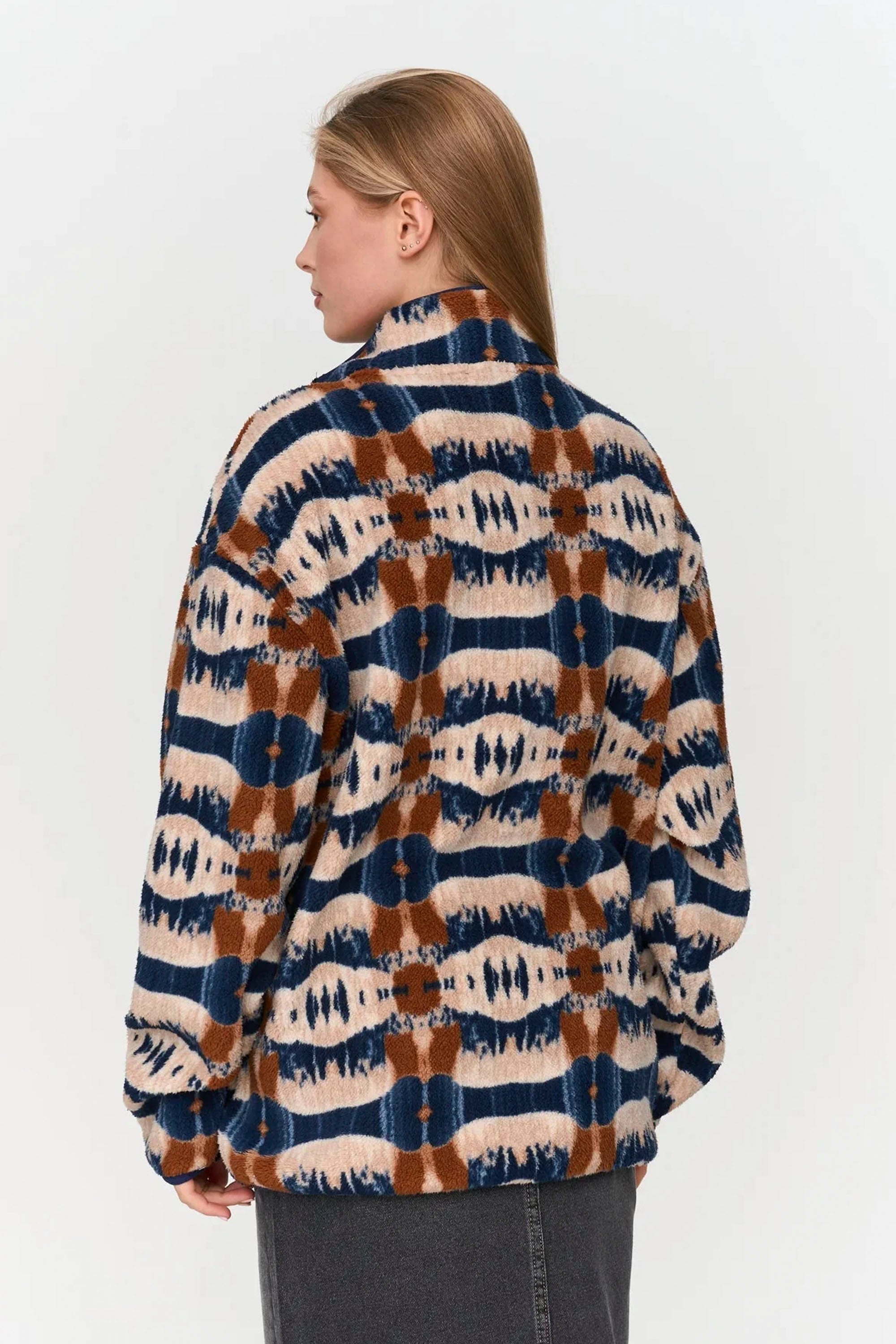 24 Colours Happylifeshops polar fleece half-zip jacket light tone relaxed fit