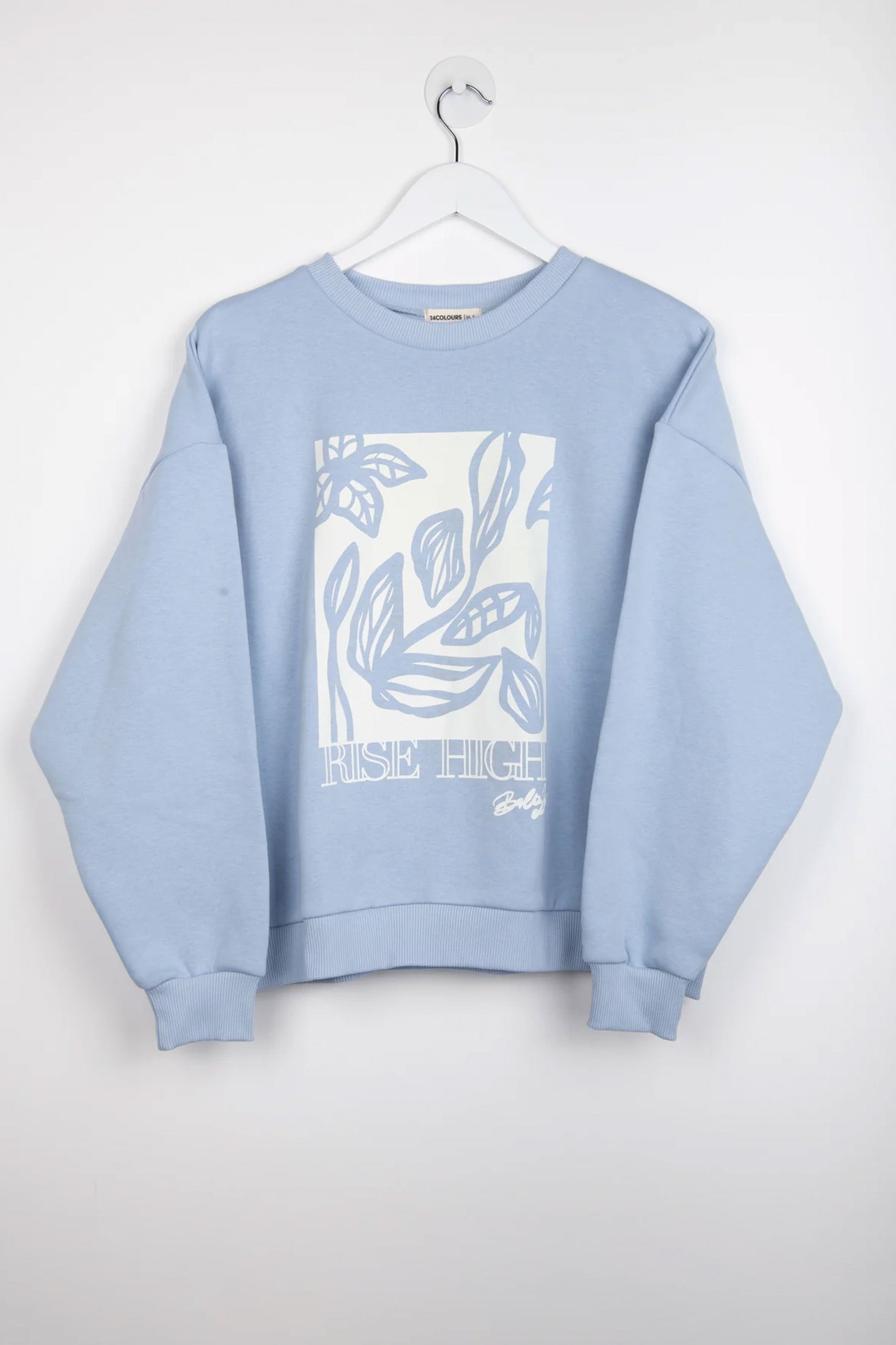 24 Colours Happylifeshops light blue sweatshirt relaxed fit soft knit layering essential