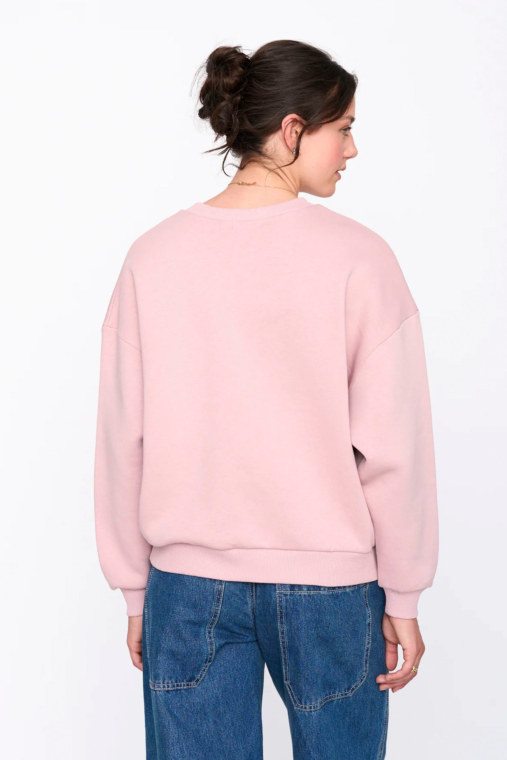 24 Colours Happylifeshops soft pink sweatshirt relaxed fit soft knit layering essential