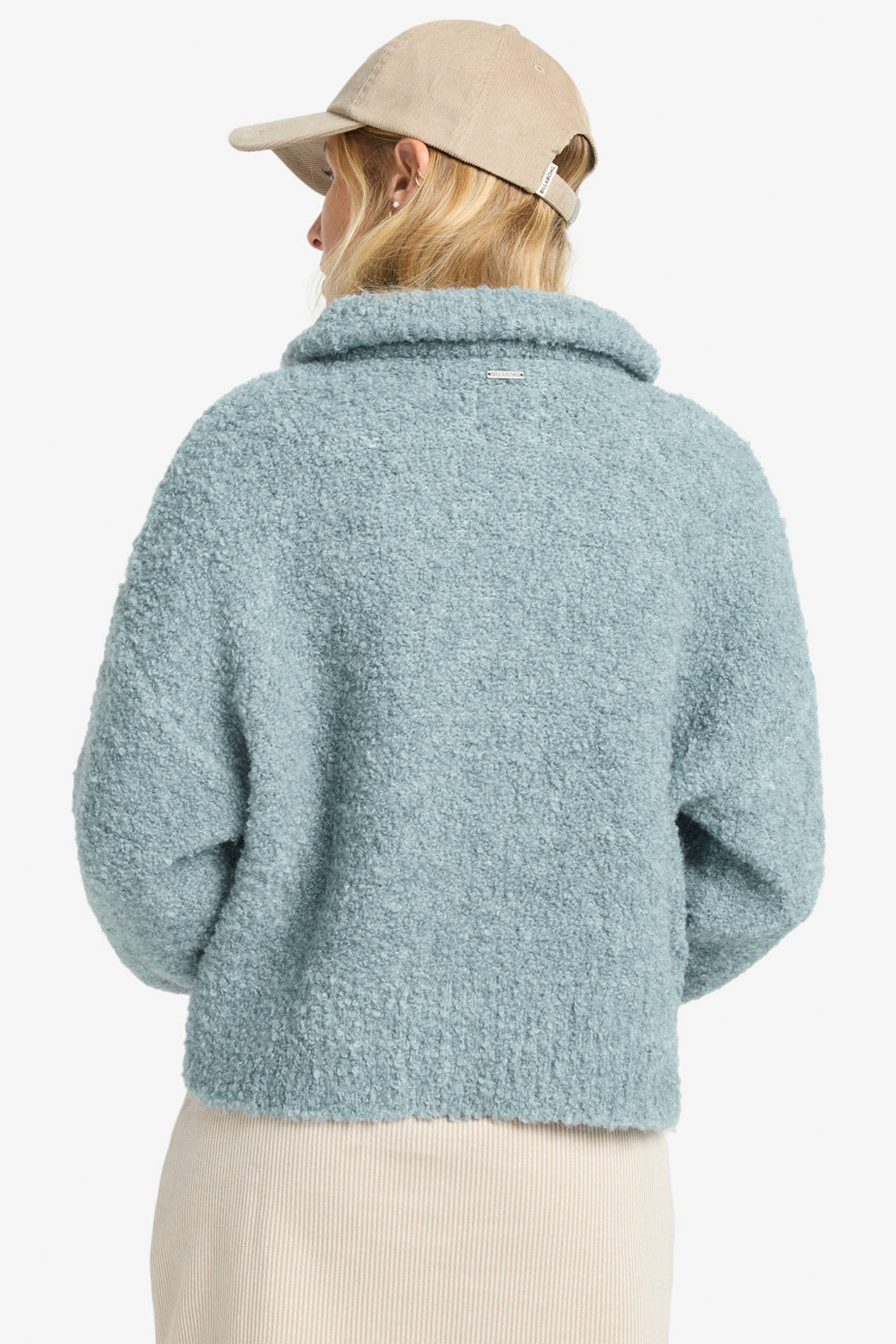 Happylifeshops Billabong Lost Heaven fleece half-zip slate blue relaxed style