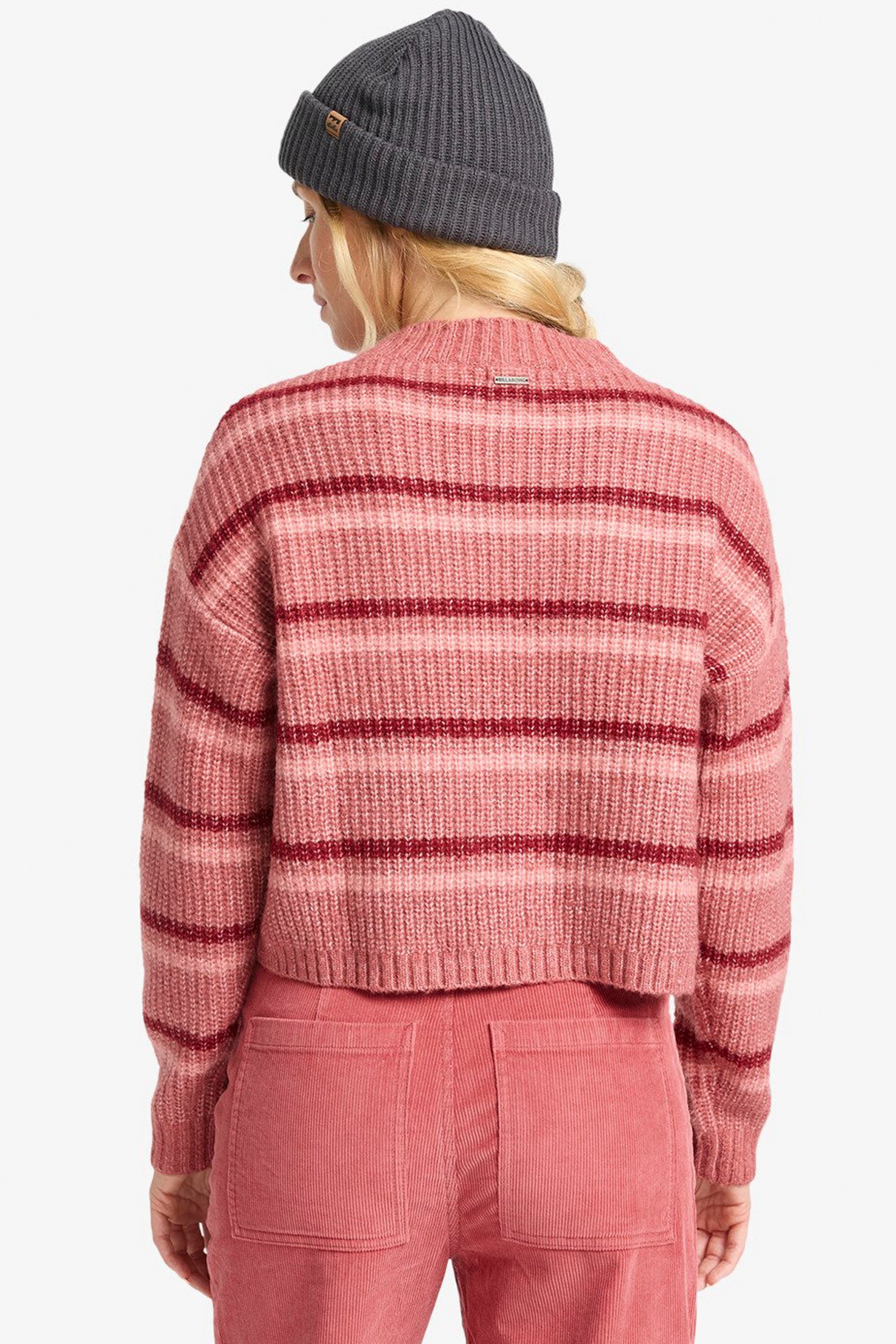 Billabong Pink and red striped sweater Happylifeshops