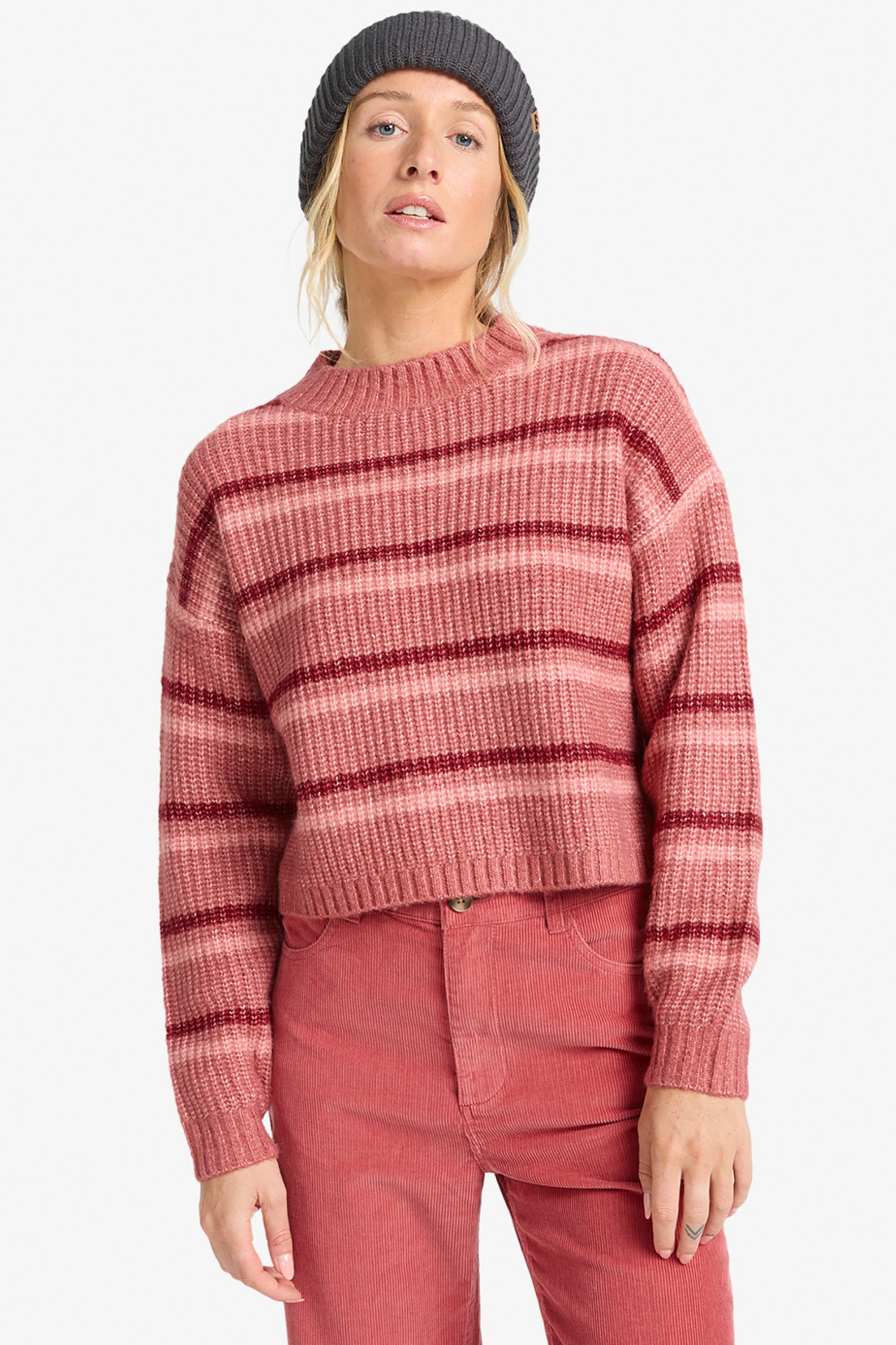 Billabong Pink and red striped sweater Happylifeshops
