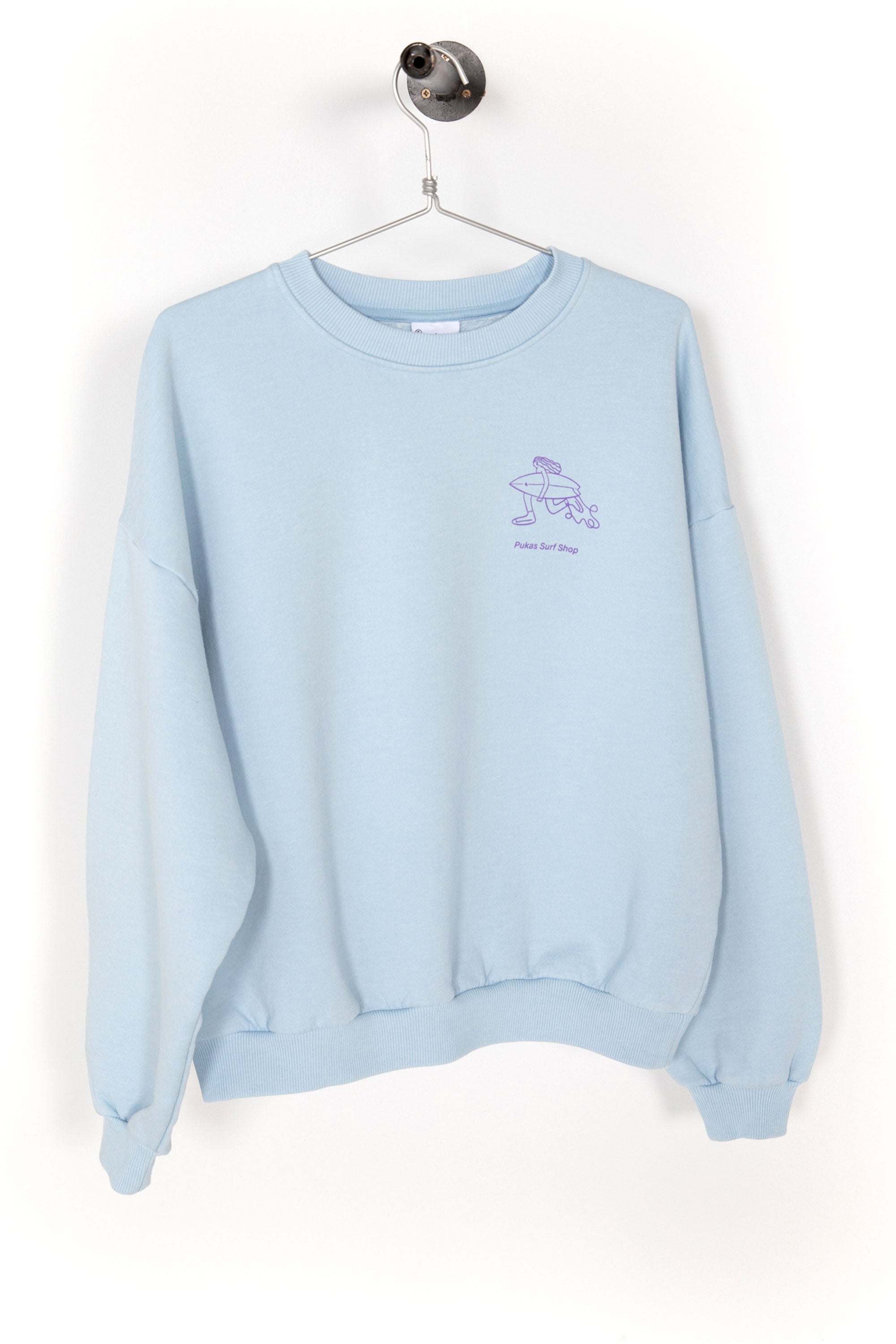 Happylifeshops Woman Sweat Happylifeshops Surfera Crew Powder Blue