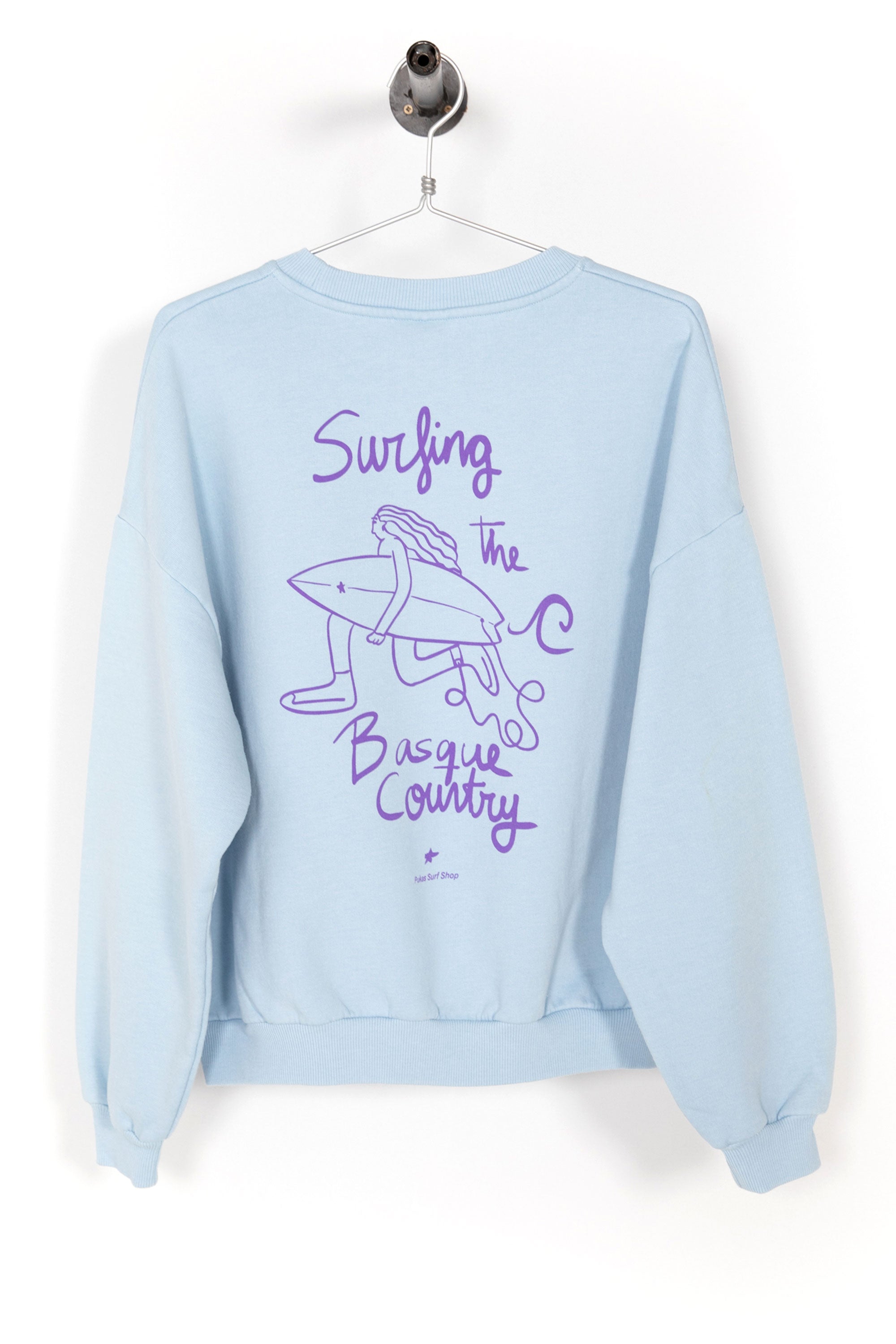 Happylifeshops Woman Sweat Happylifeshops Surfera Crew Powder Blue