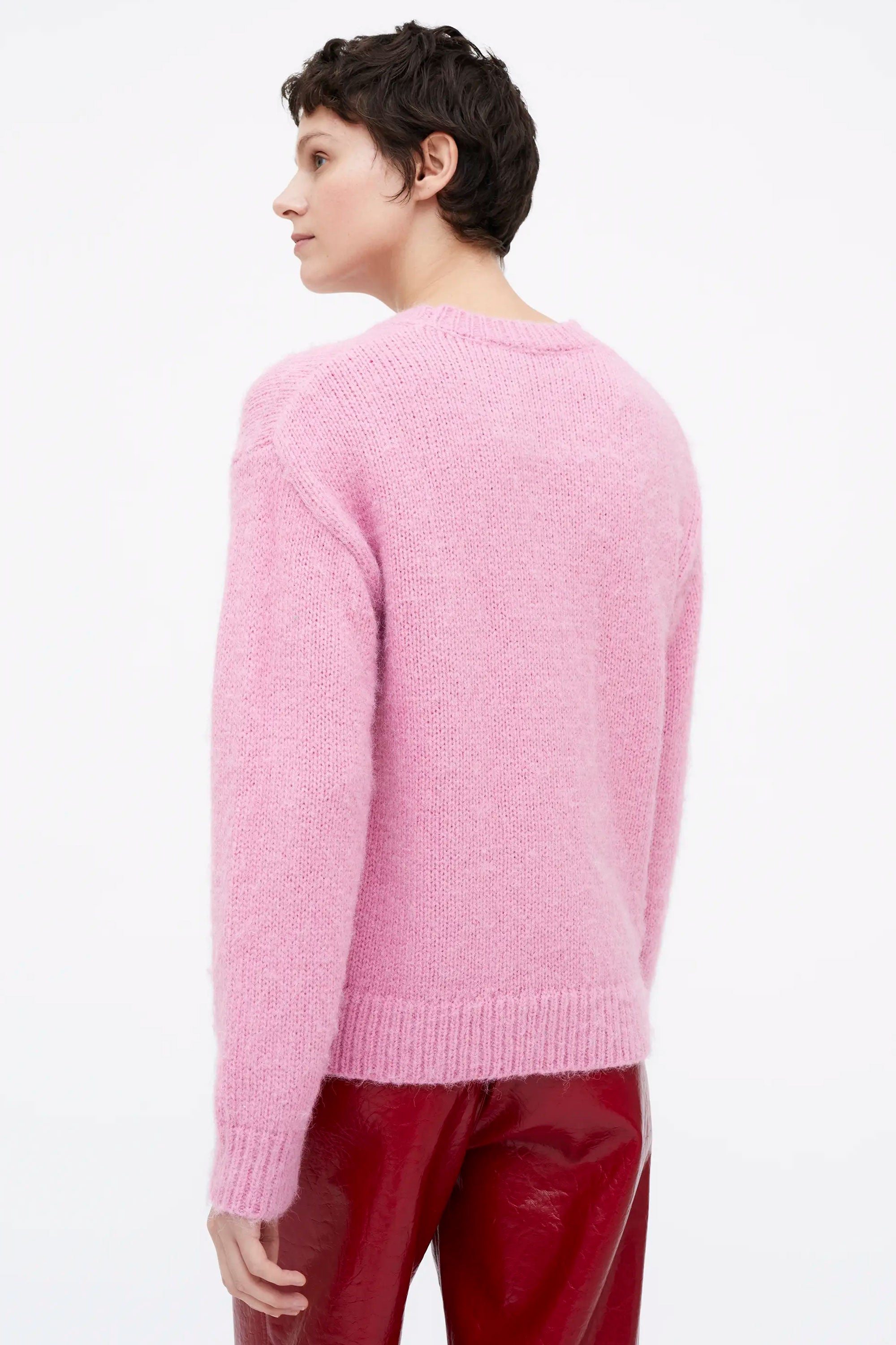 Happylifeshops Woman Sweat Wild Pony Jersey Punto Suave Rosa