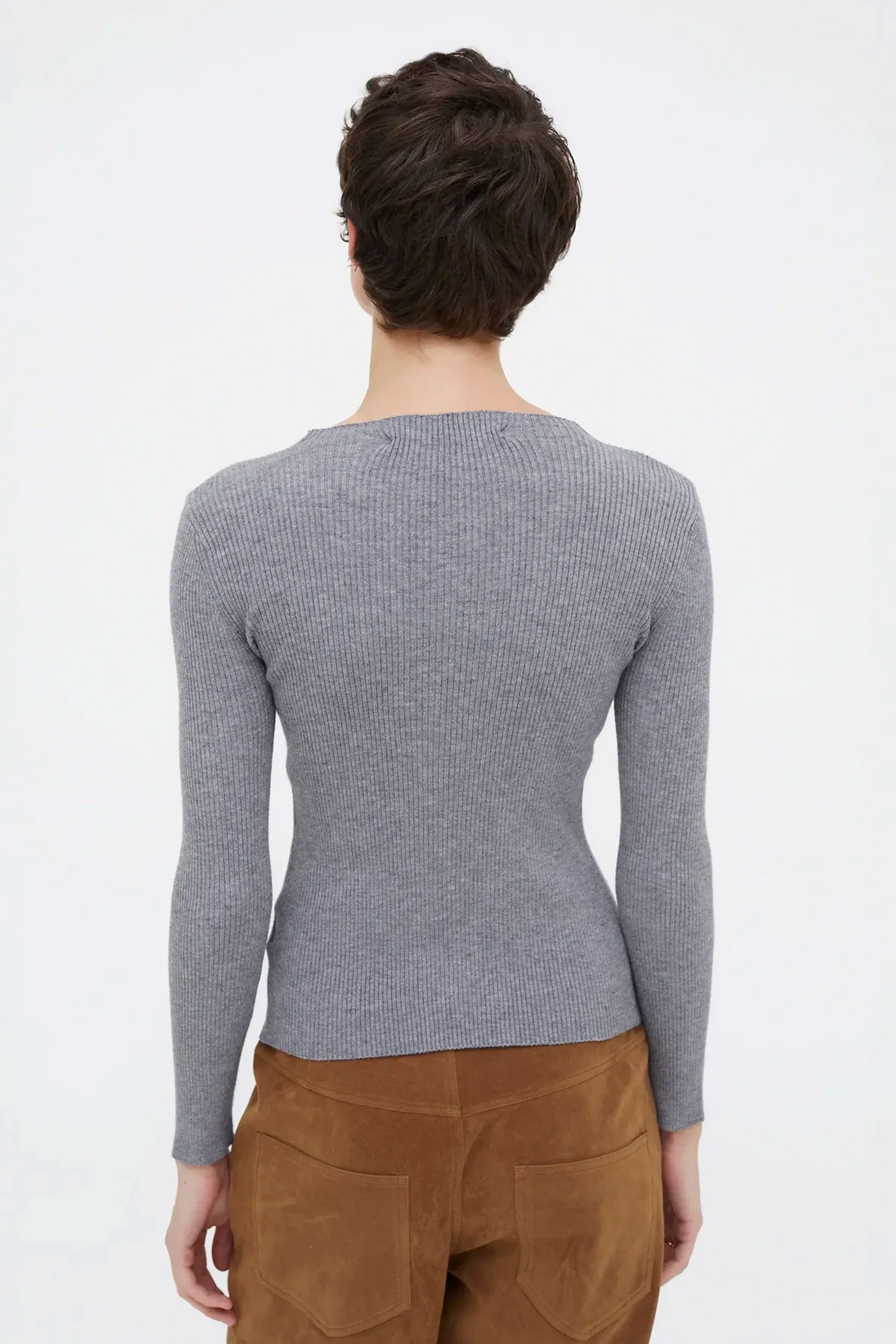 Happylifeshops Woman Sweat Wild Pony Top De Punto Canale Grey