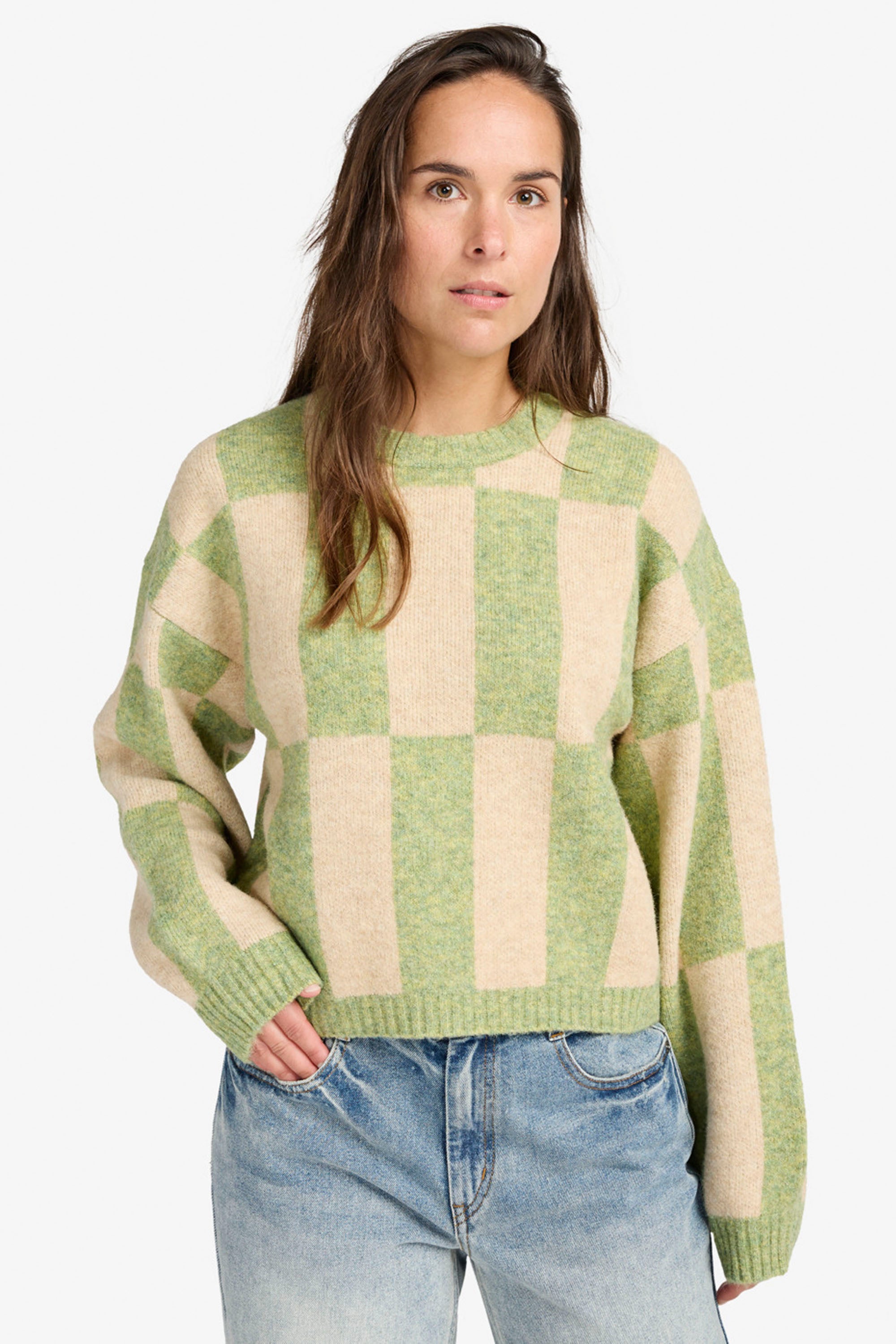 Happylifeshops RVCA women’s sweater in Kelly Green