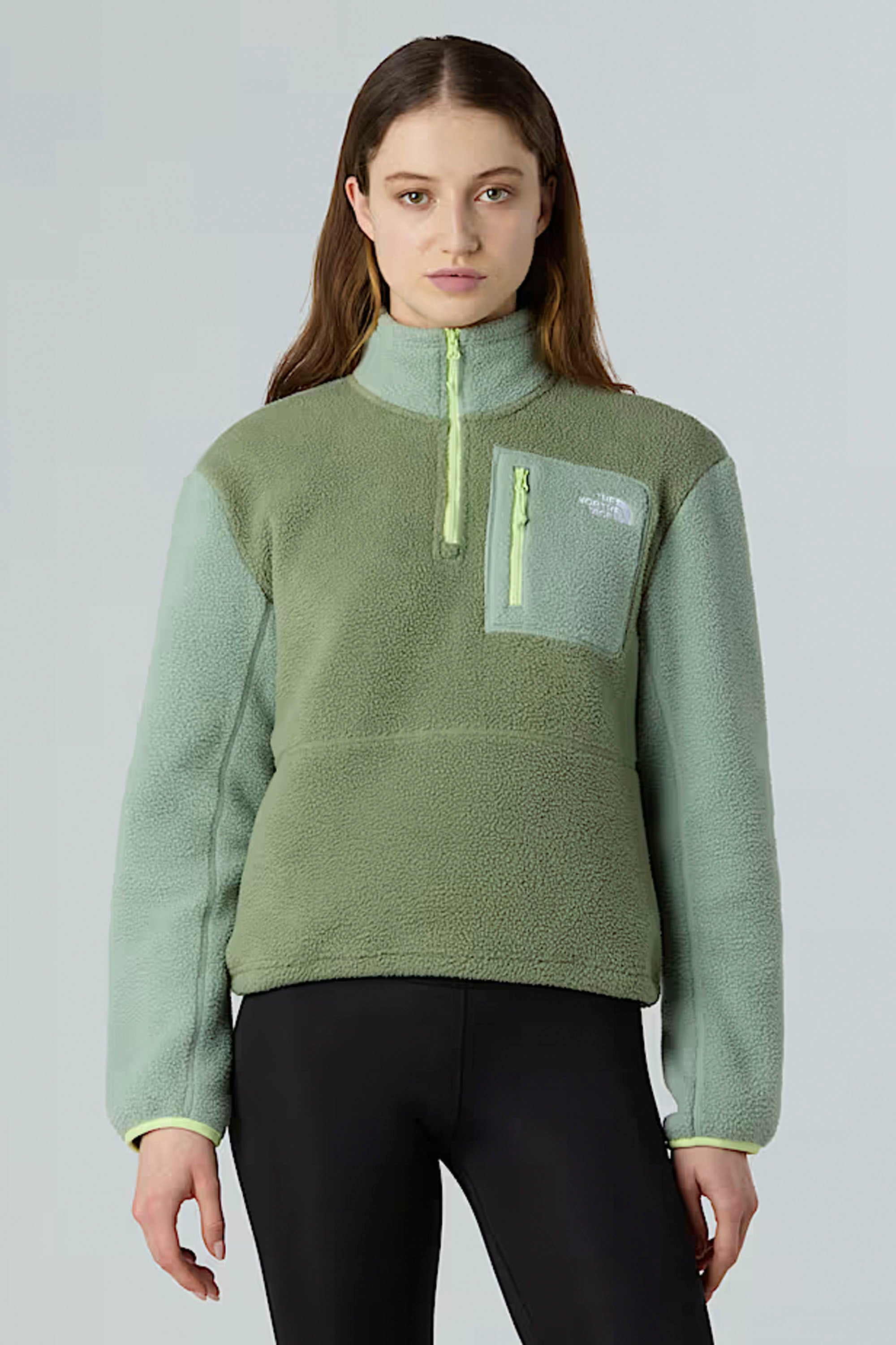 Happylifeshops The North Face Women’s Yumiori ¼-Zip Fleece Jacket in Bark Mist