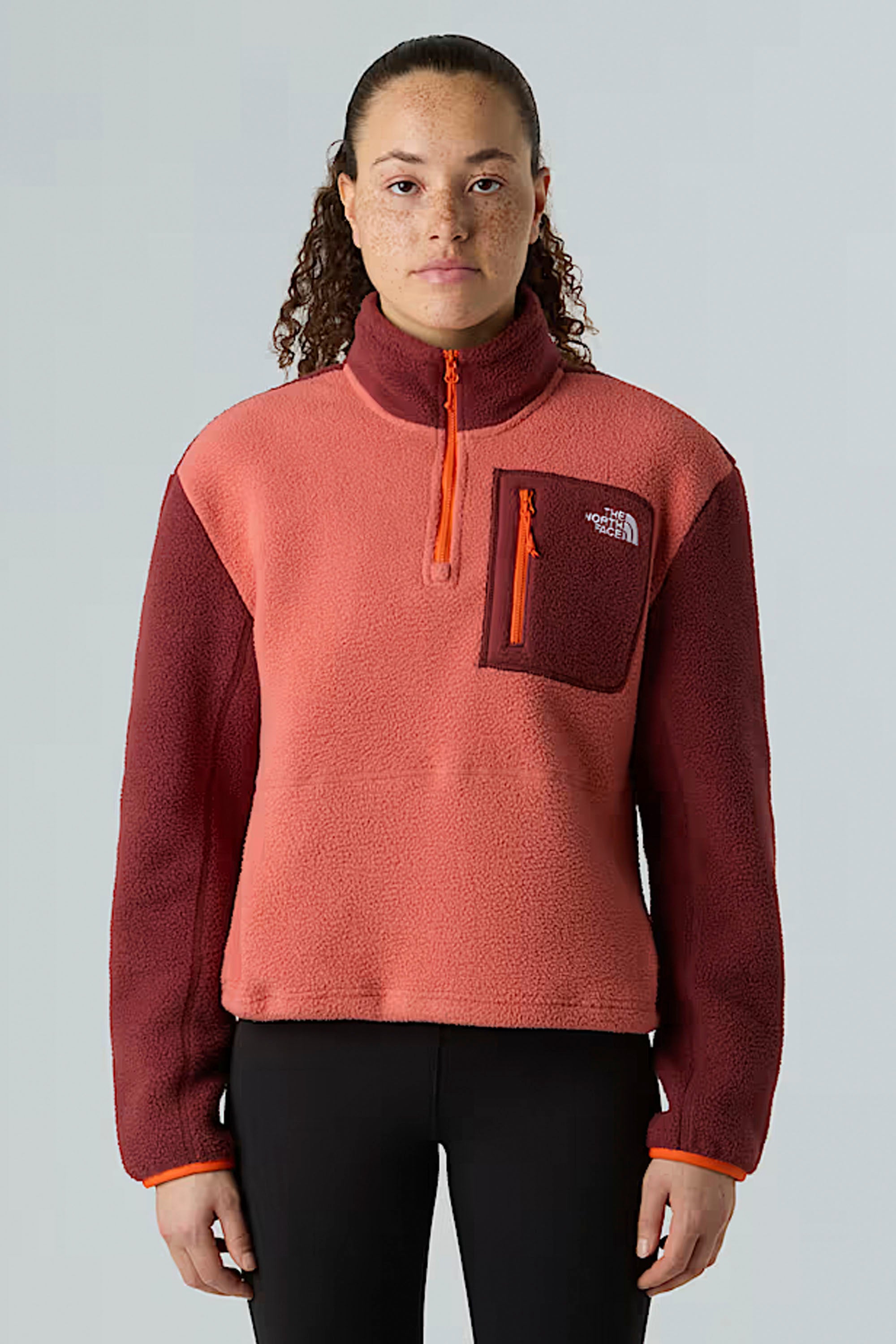 Happylifeshops The North Face Women’s Yumiori ¼-Zip Fleece Jacket in Mars Dust