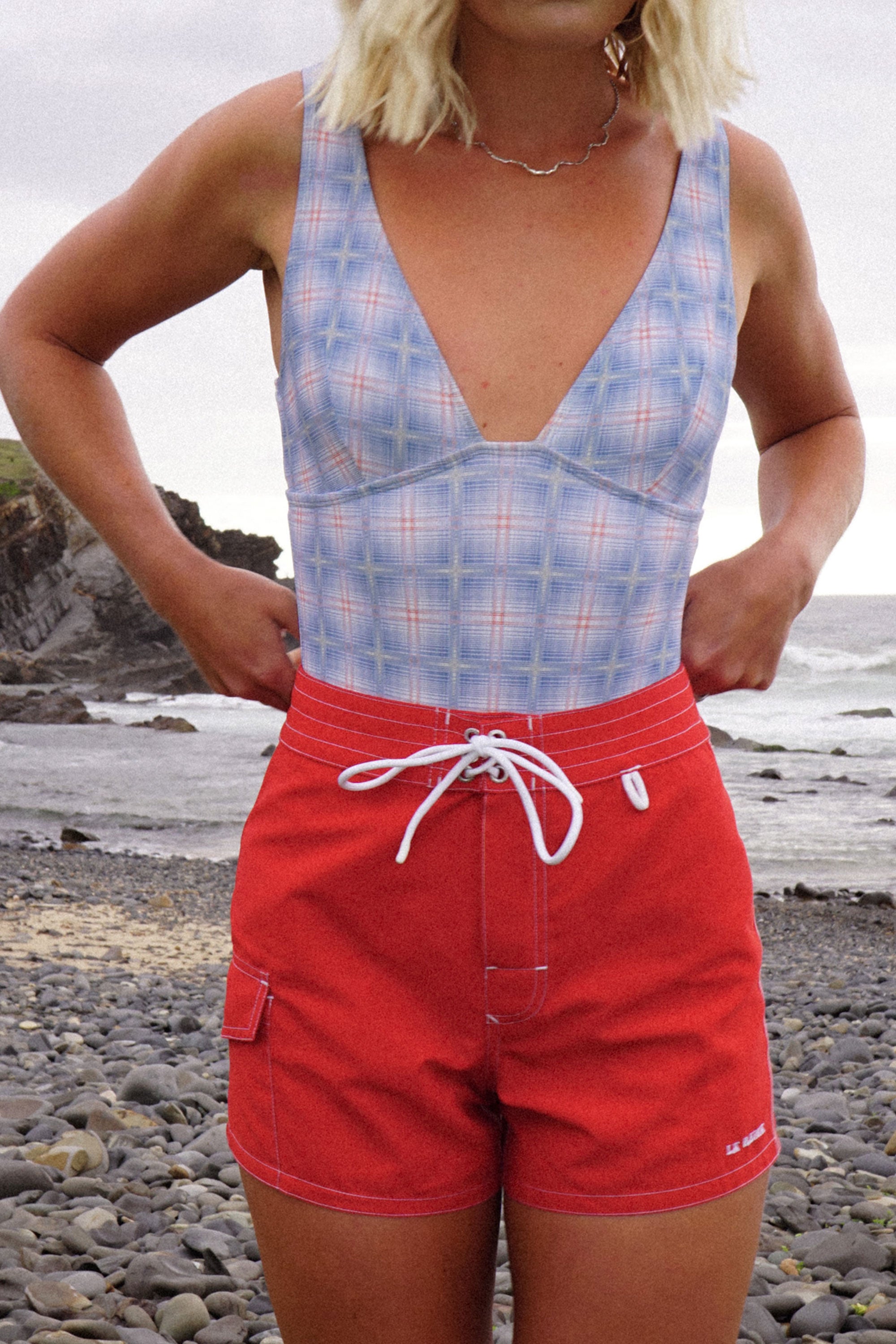 Happylifeshops Woman Swimwear Bottom La Reina Boardshorts Red Bandido Red