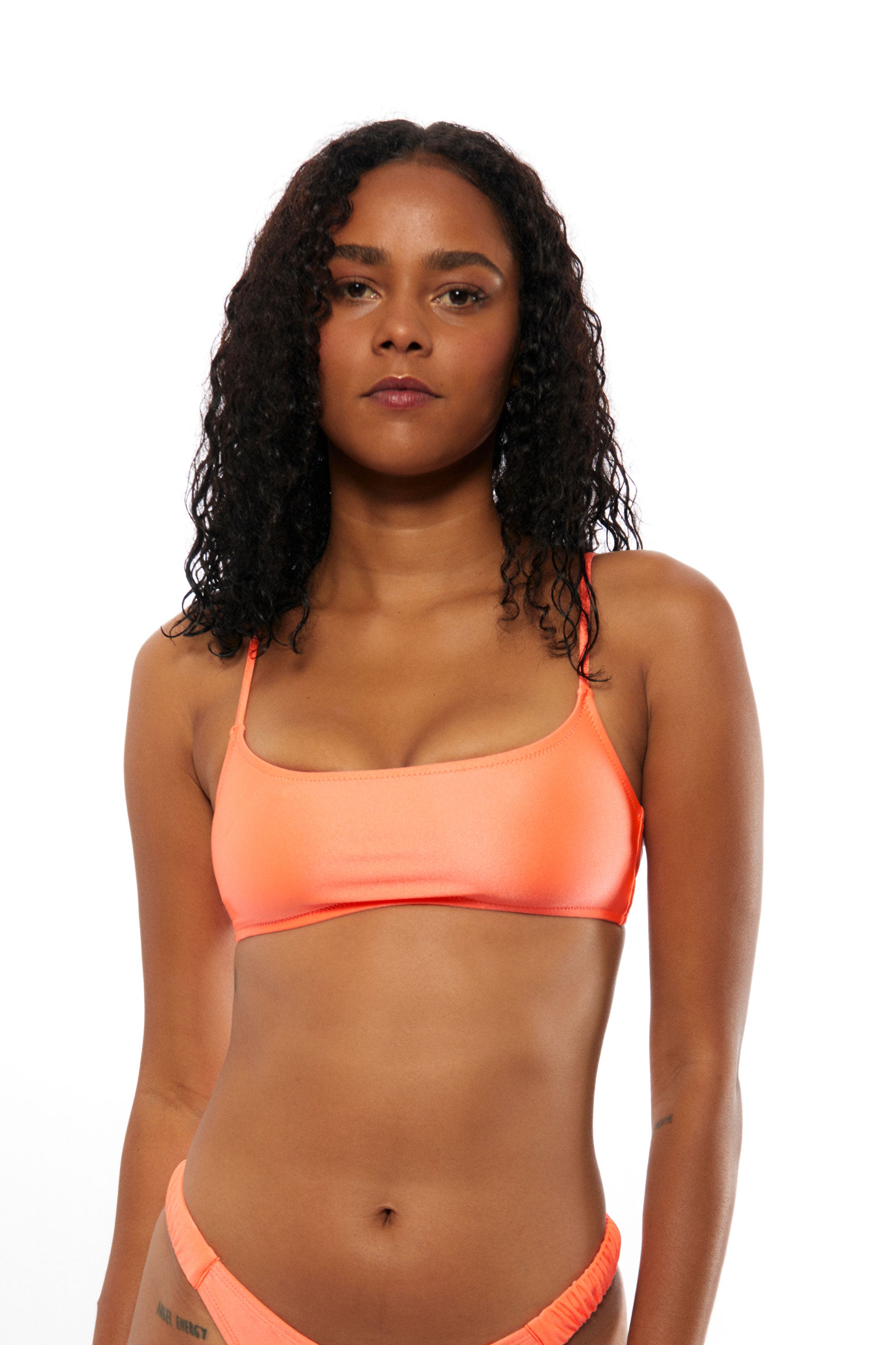 Happylifeshops Woman Swimwear Top Sport Top Salmon