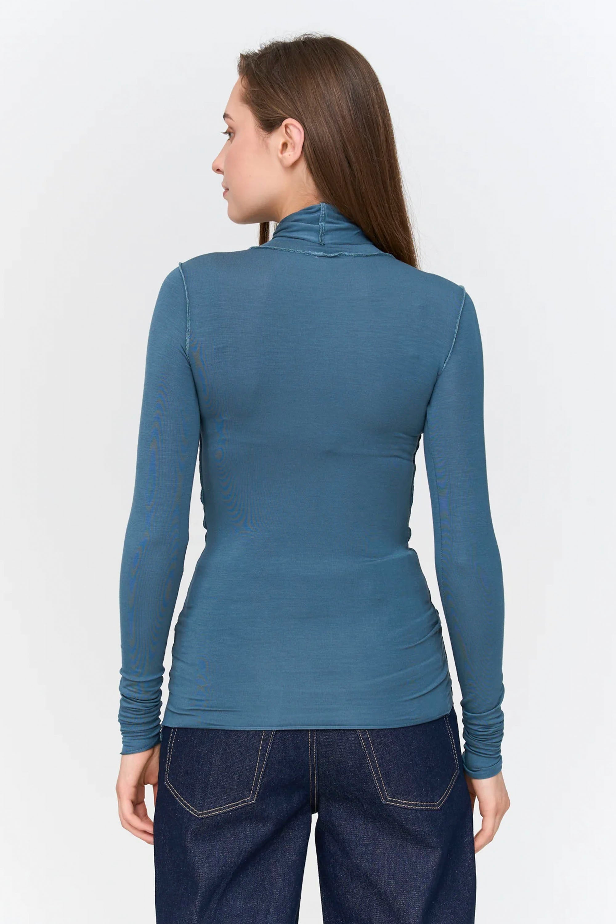 24 Colours Happylifeshops blue striped tee relaxed fit subtle drape