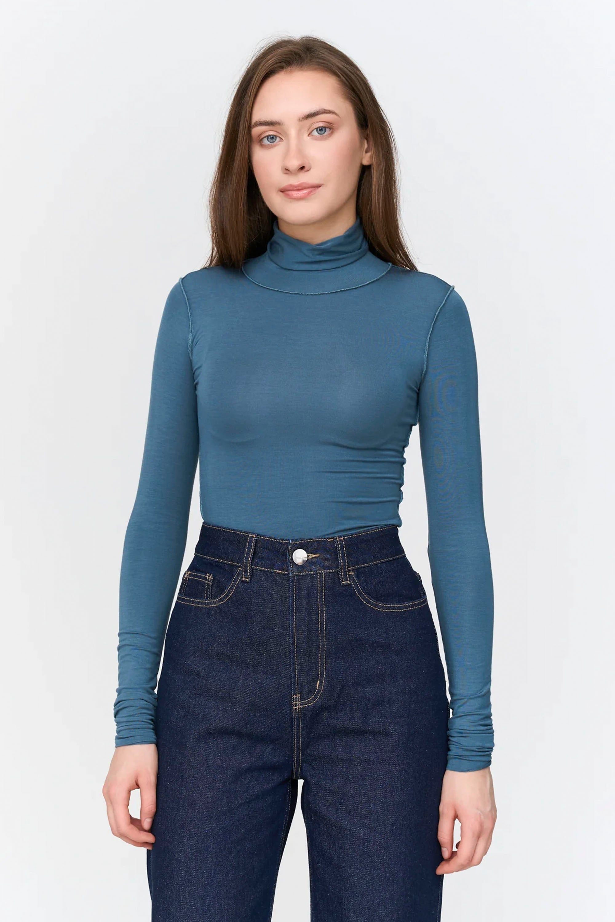 24 Colours Happylifeshops blue striped tee relaxed fit subtle drape