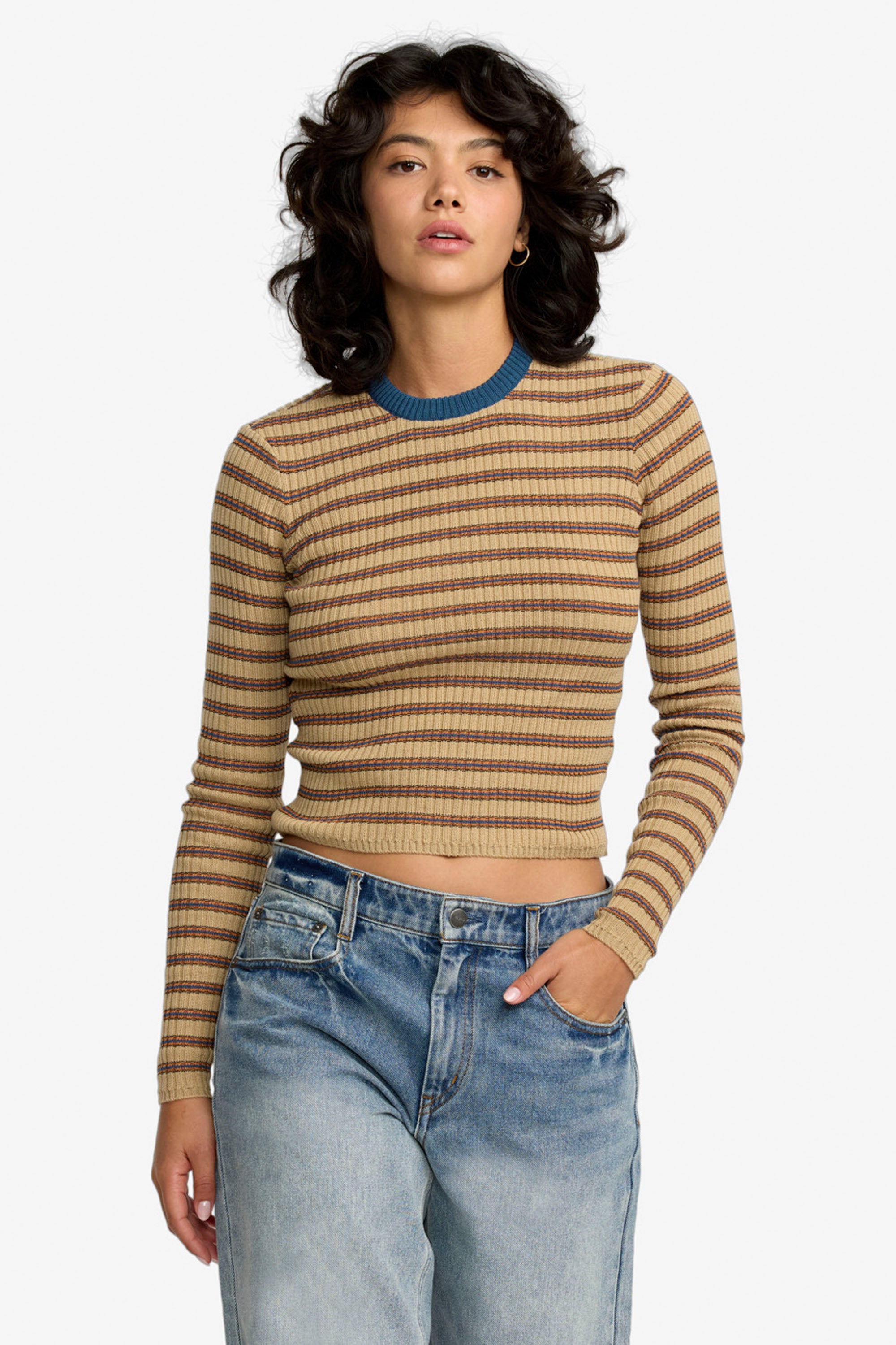 Happylifeshops RVCA women’s striped knit sweater