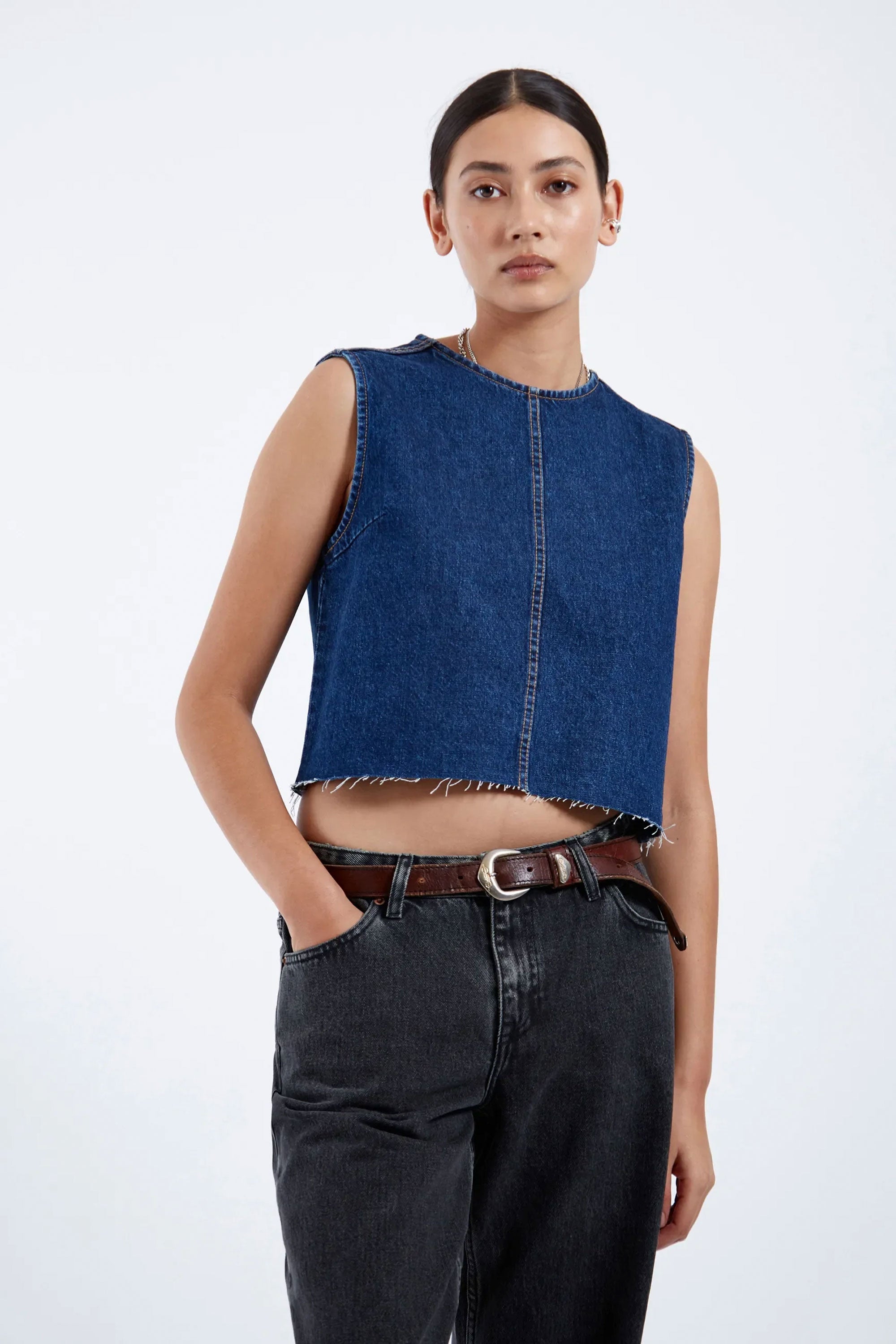 Happylifeshops Woman Top Dr Denim Erin Top Haze Dark Retro 1