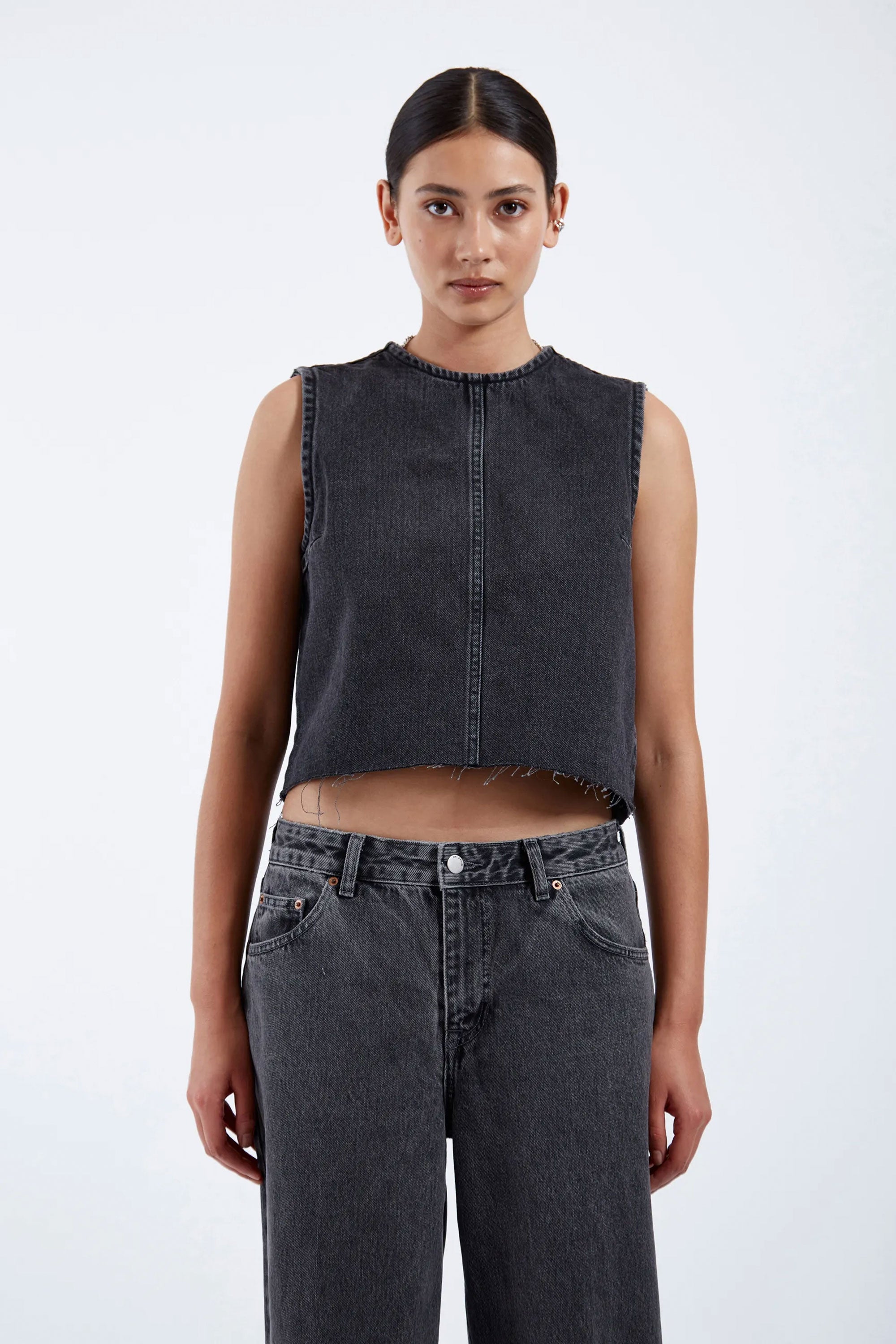 Happylifeshops Woman Top Dr Denim Erin Top Retro Black 1