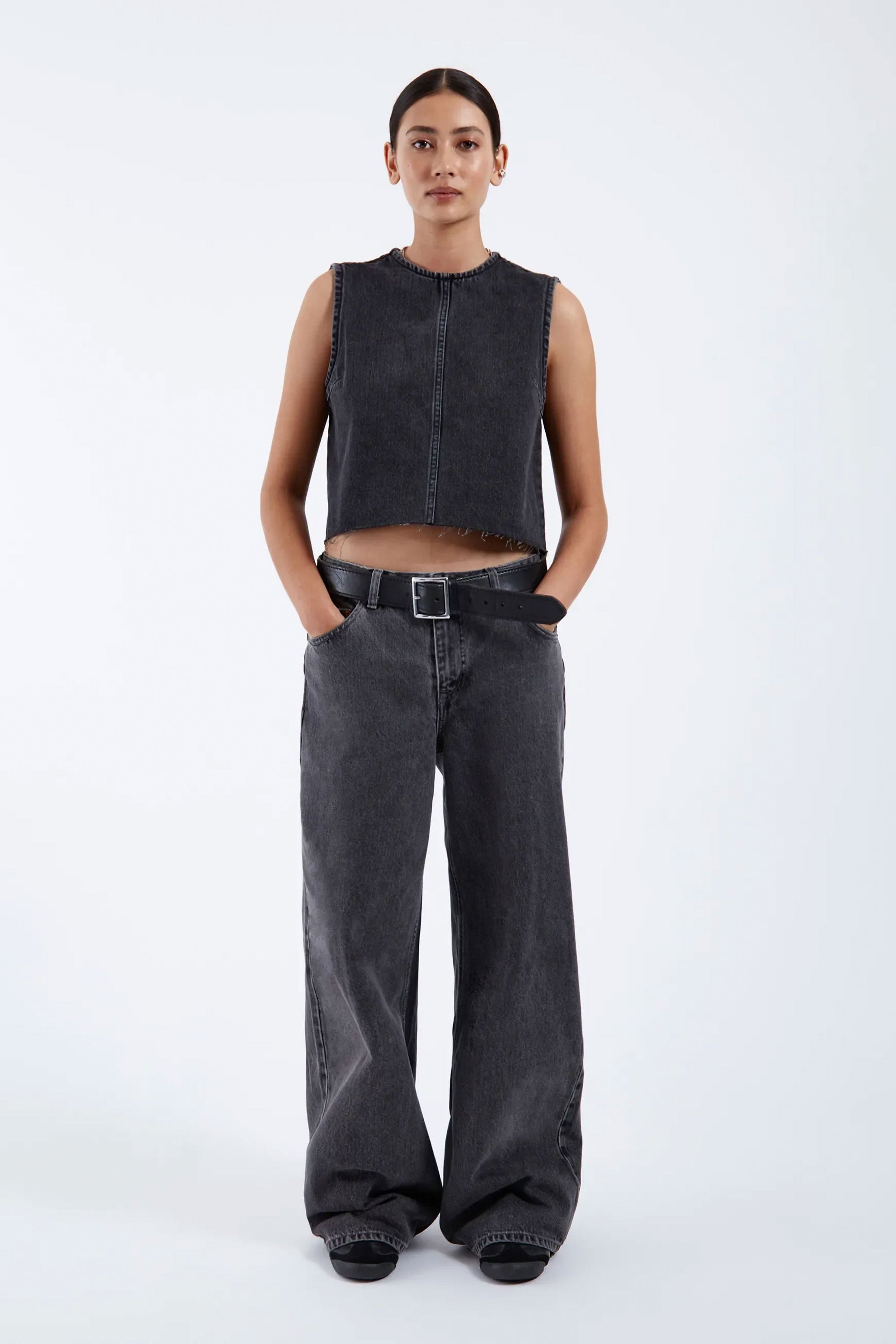 Happylifeshops Woman Top Dr Denim Erin Top Retro Black 2