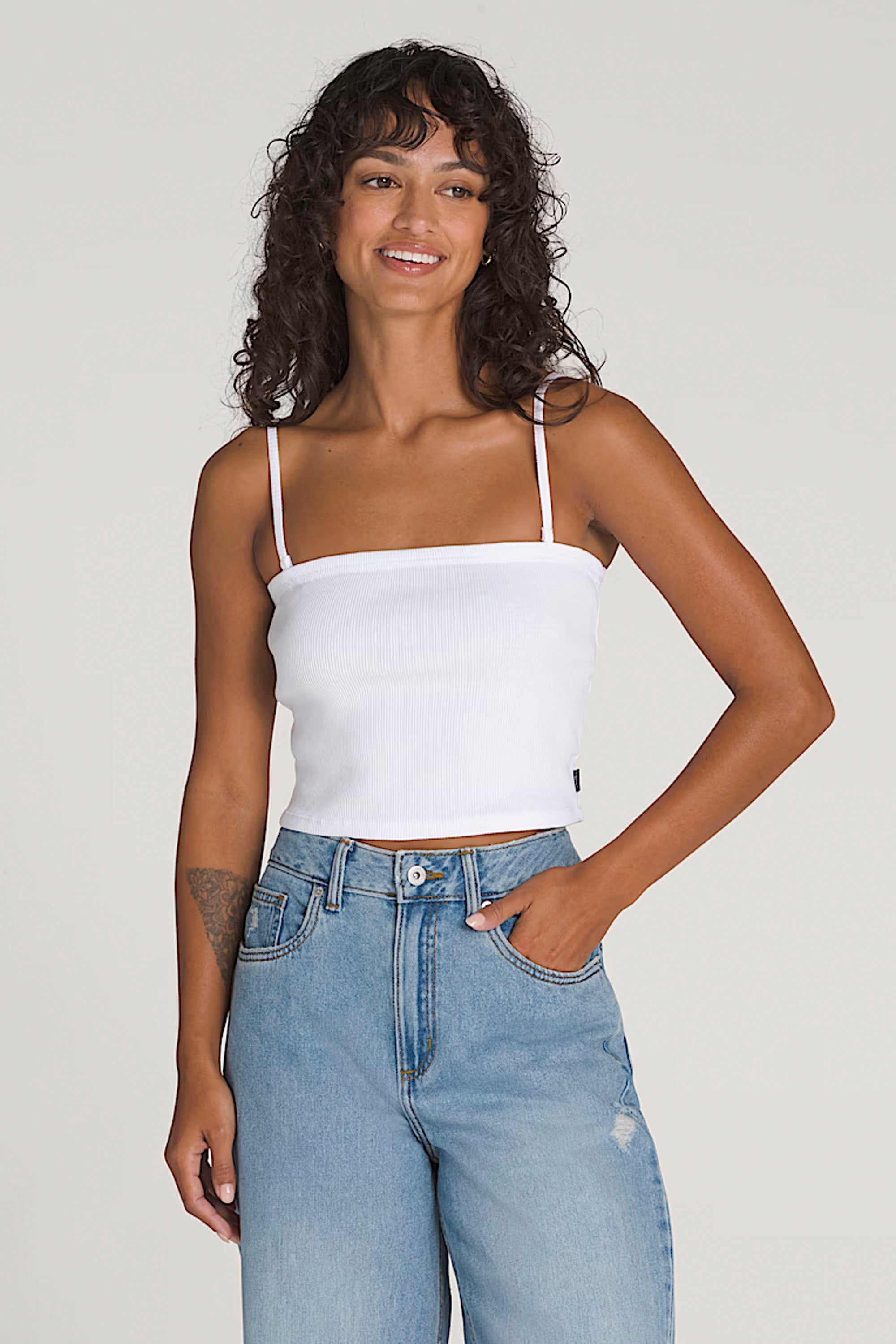 Happylifeshops Vans Drew Rib Tube Top in White
