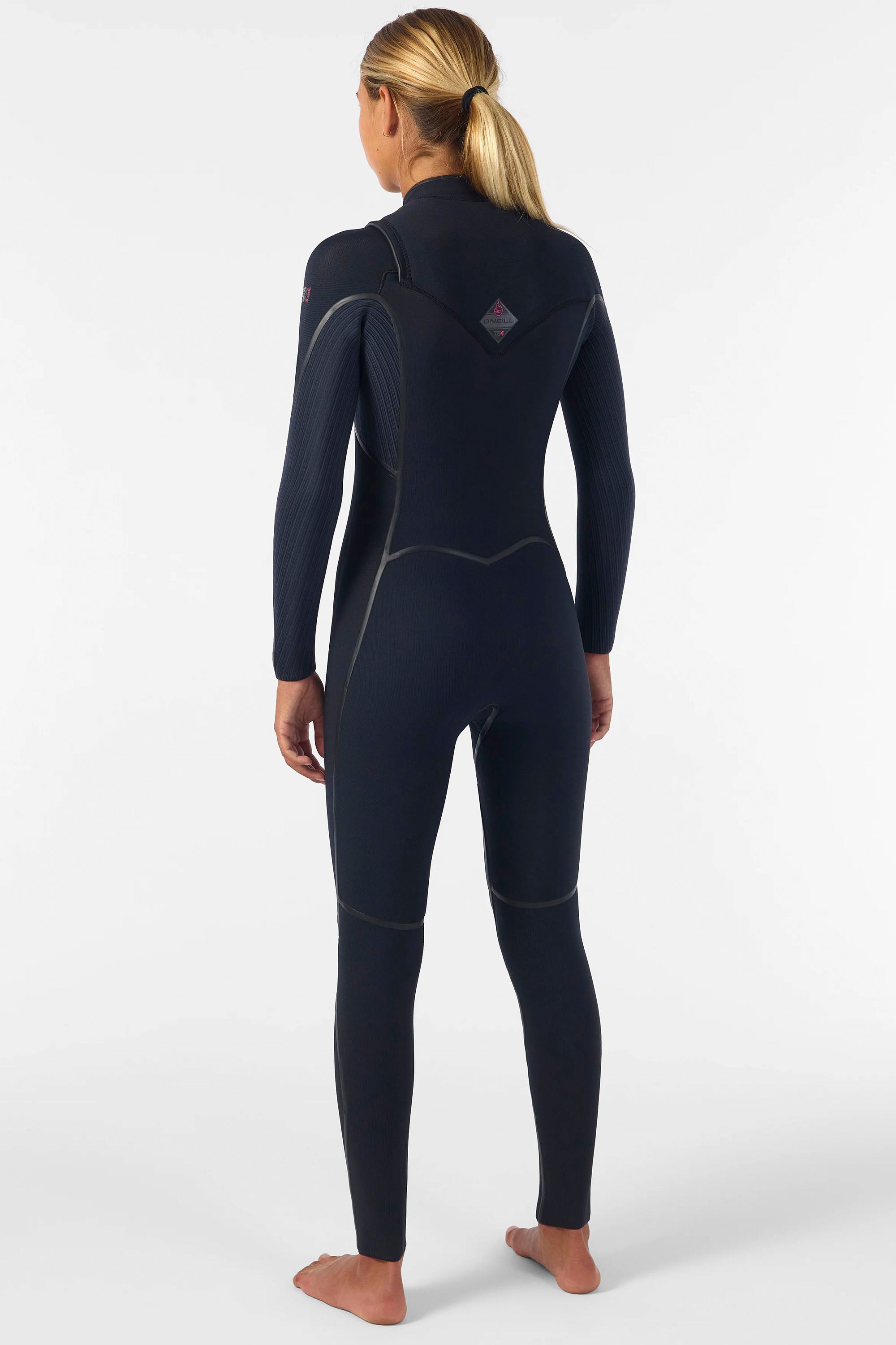 Happylifeshops O’Neill Women’s Hyperfreak Fire 4/3 mm Chest Zip Full Wetsuit in Black/Black