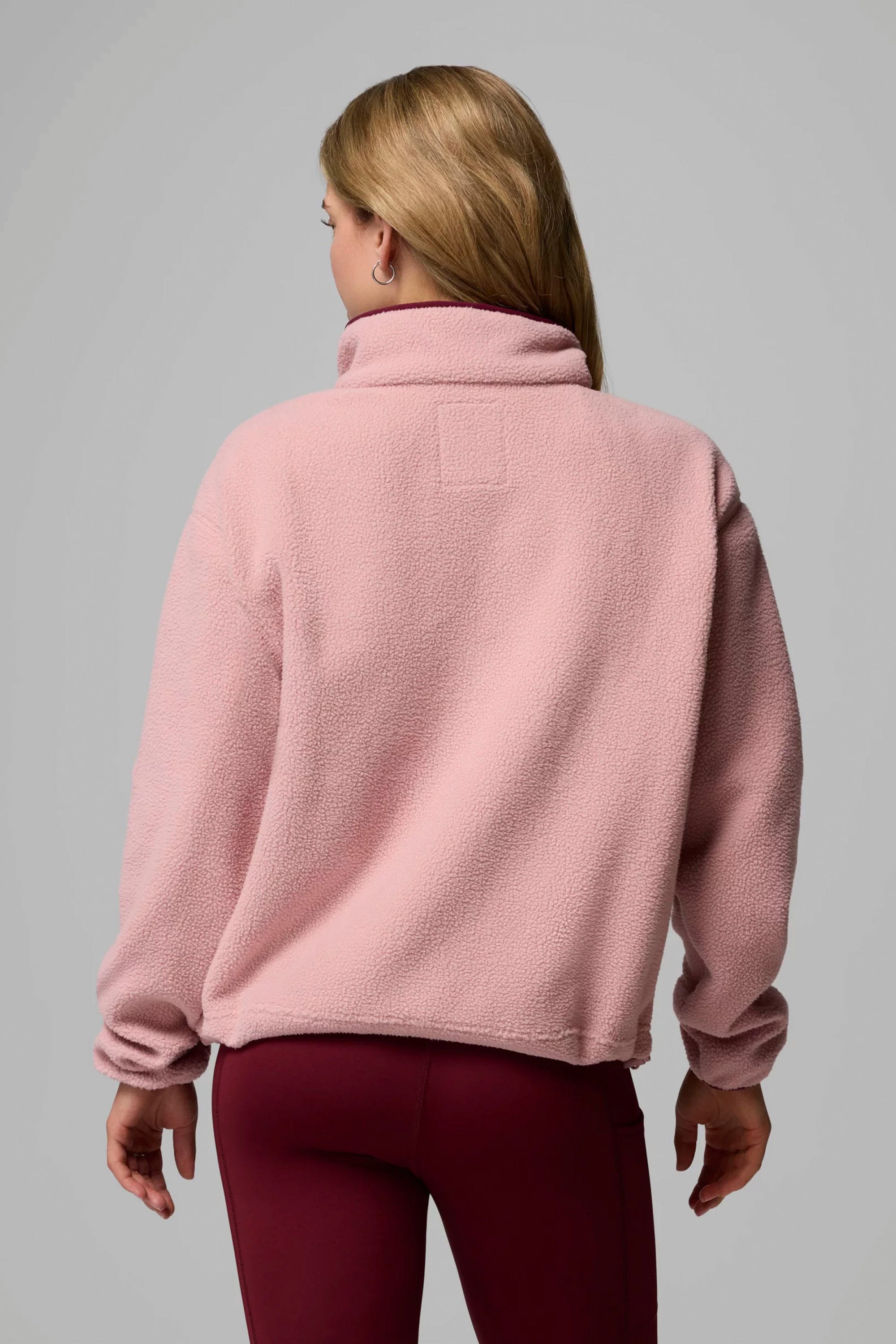 Happylifeshops Columbia women’s cropped Sherpa fleece in Eraser Pink