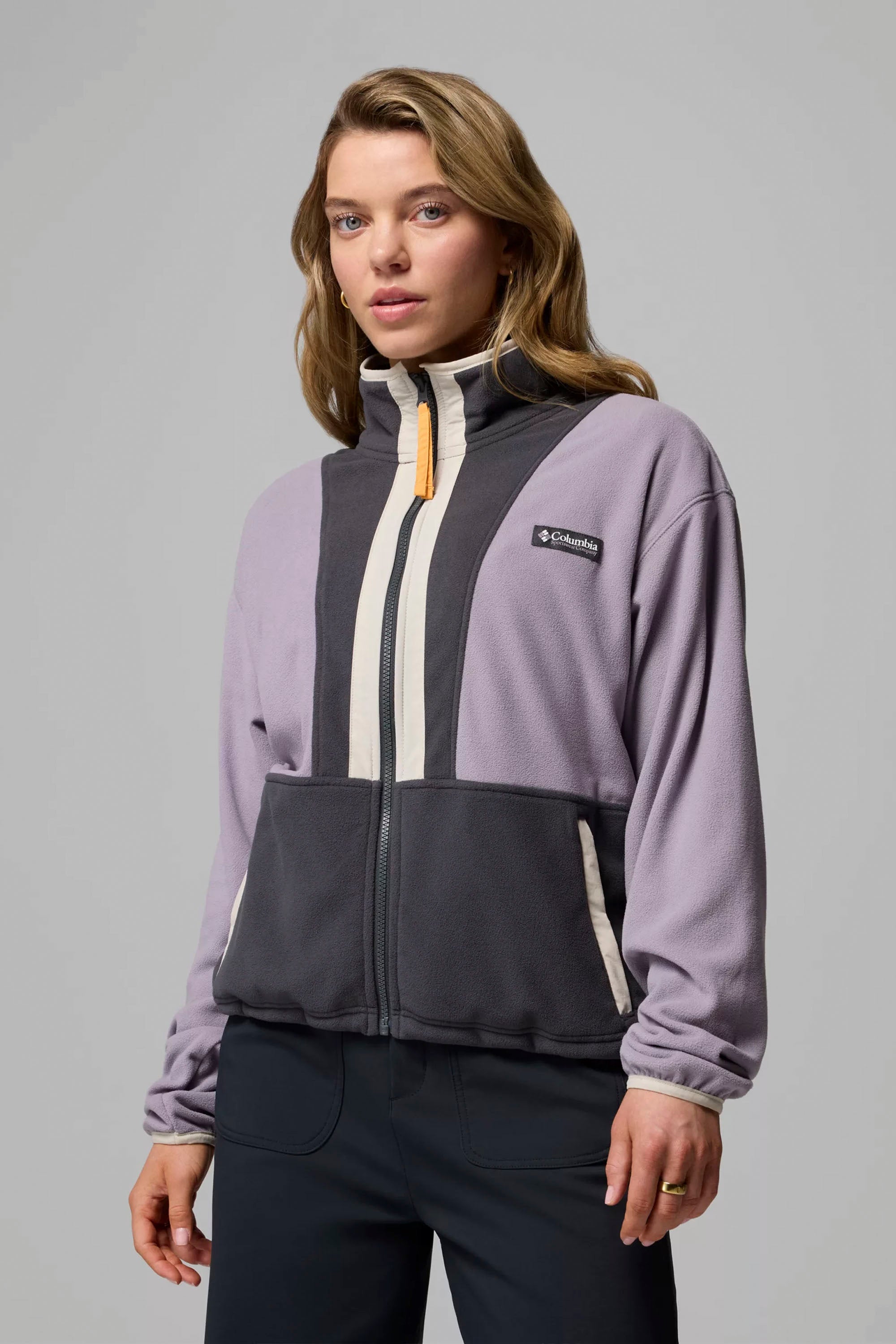 Happylifeshops Columbia women’s fleece jacket in Shale Purple