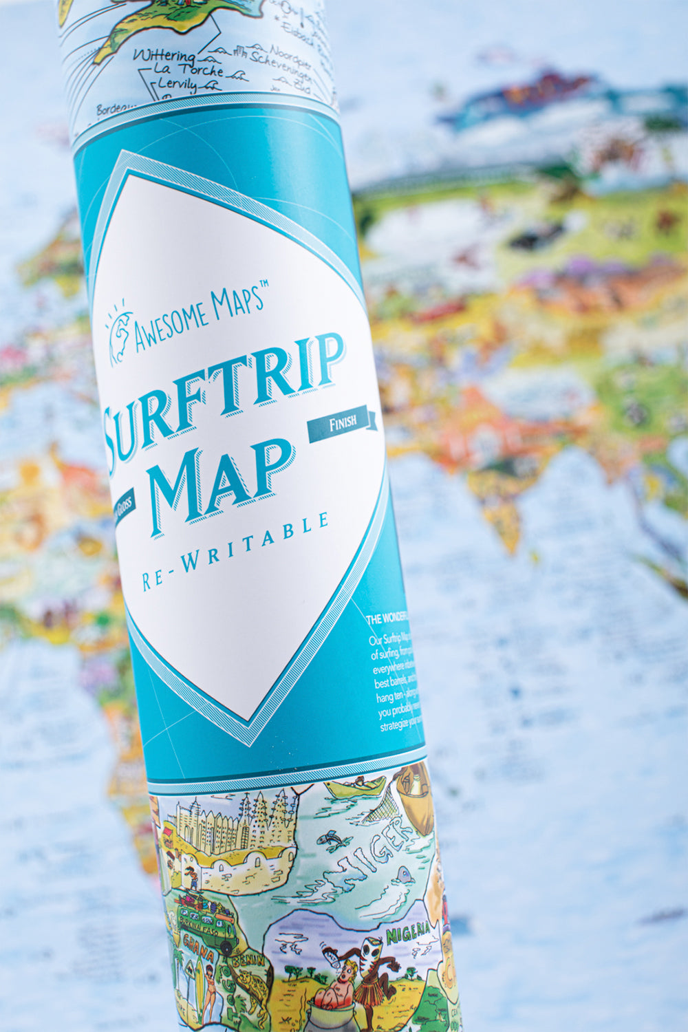 Happylifeshops - Awesome Maps - Surftrip Maps - Surftrip Map English 